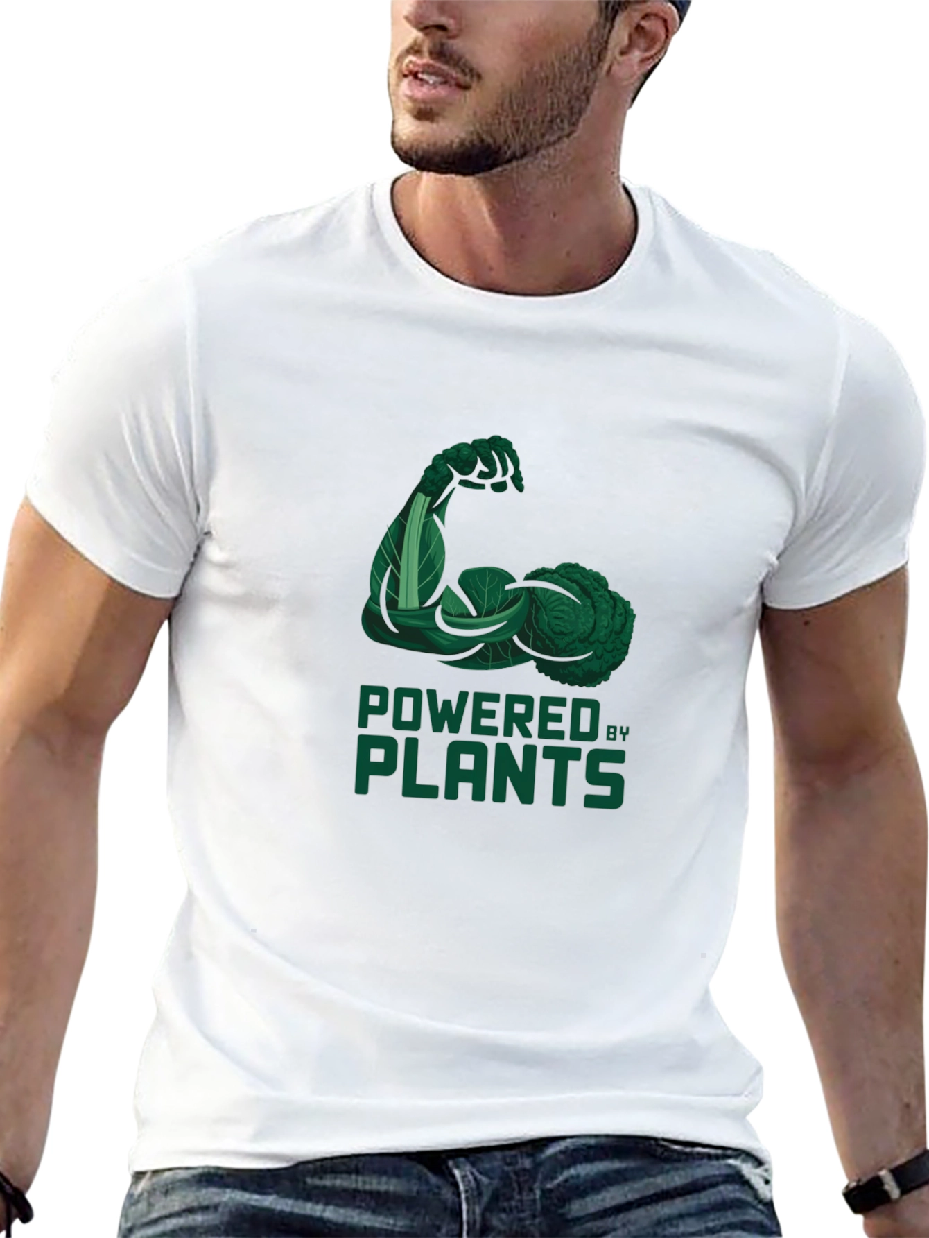 Powered by Plants Graphic Tee - Vegan Strength T-Shirt