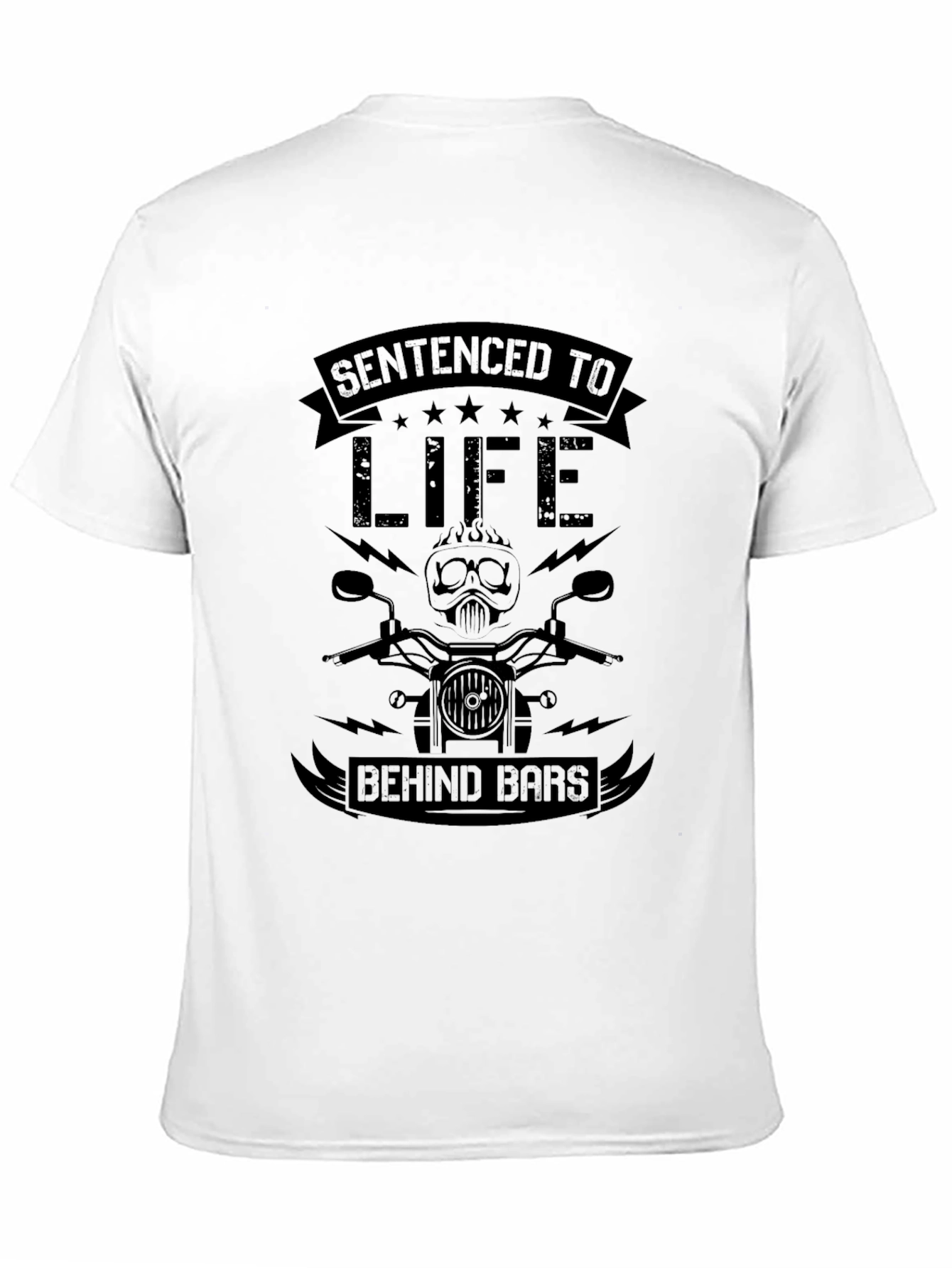 Sentenced To Life Behind Bars Biker T-Shirt