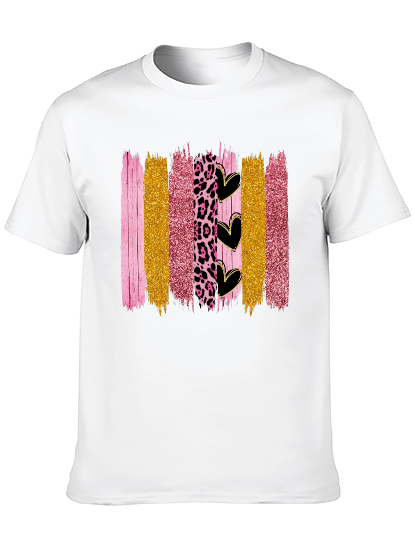 Brush Stroke Hearts Graphic Tee