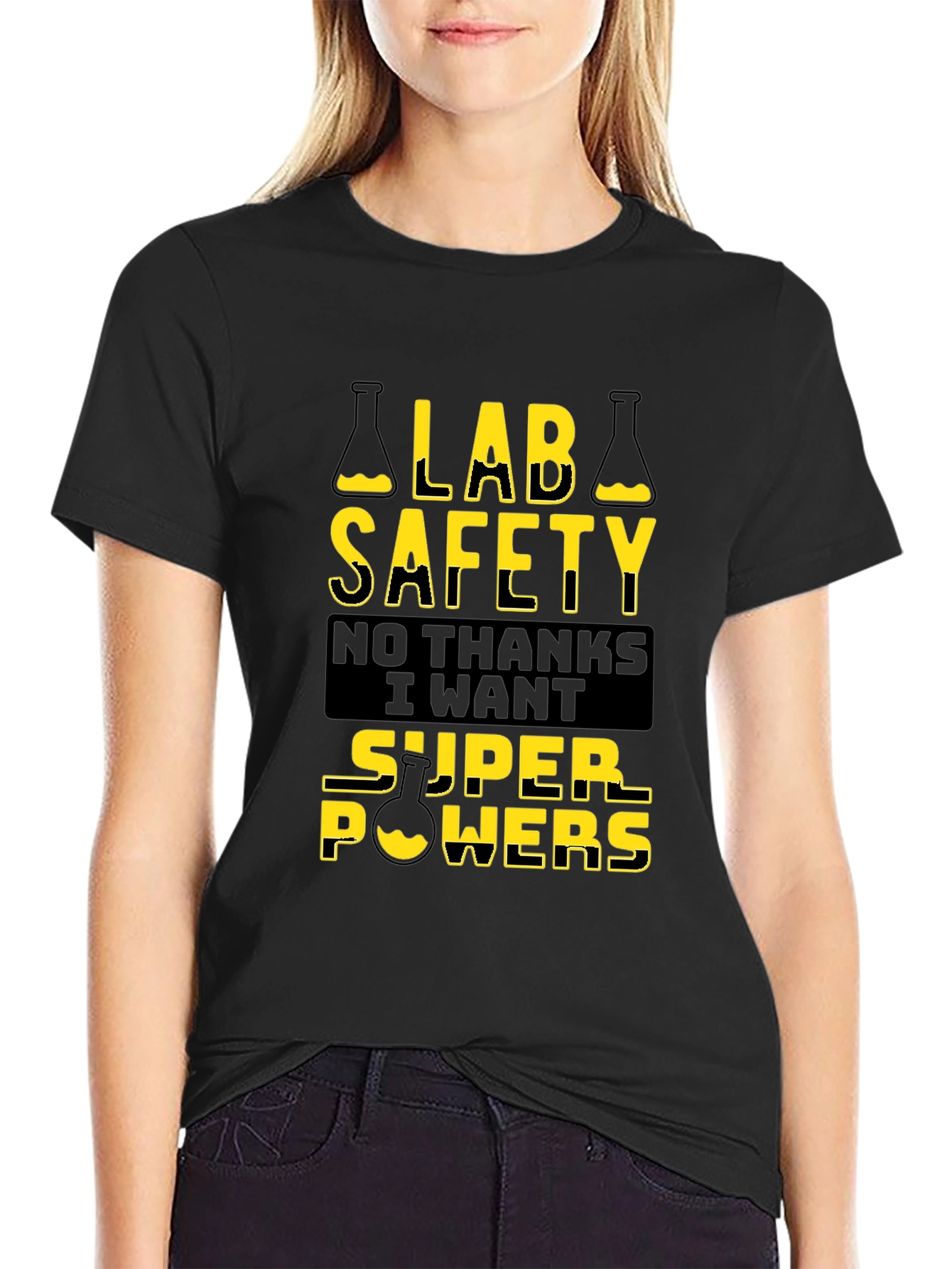 Lab Safety Super Powers T-Shirt - Black