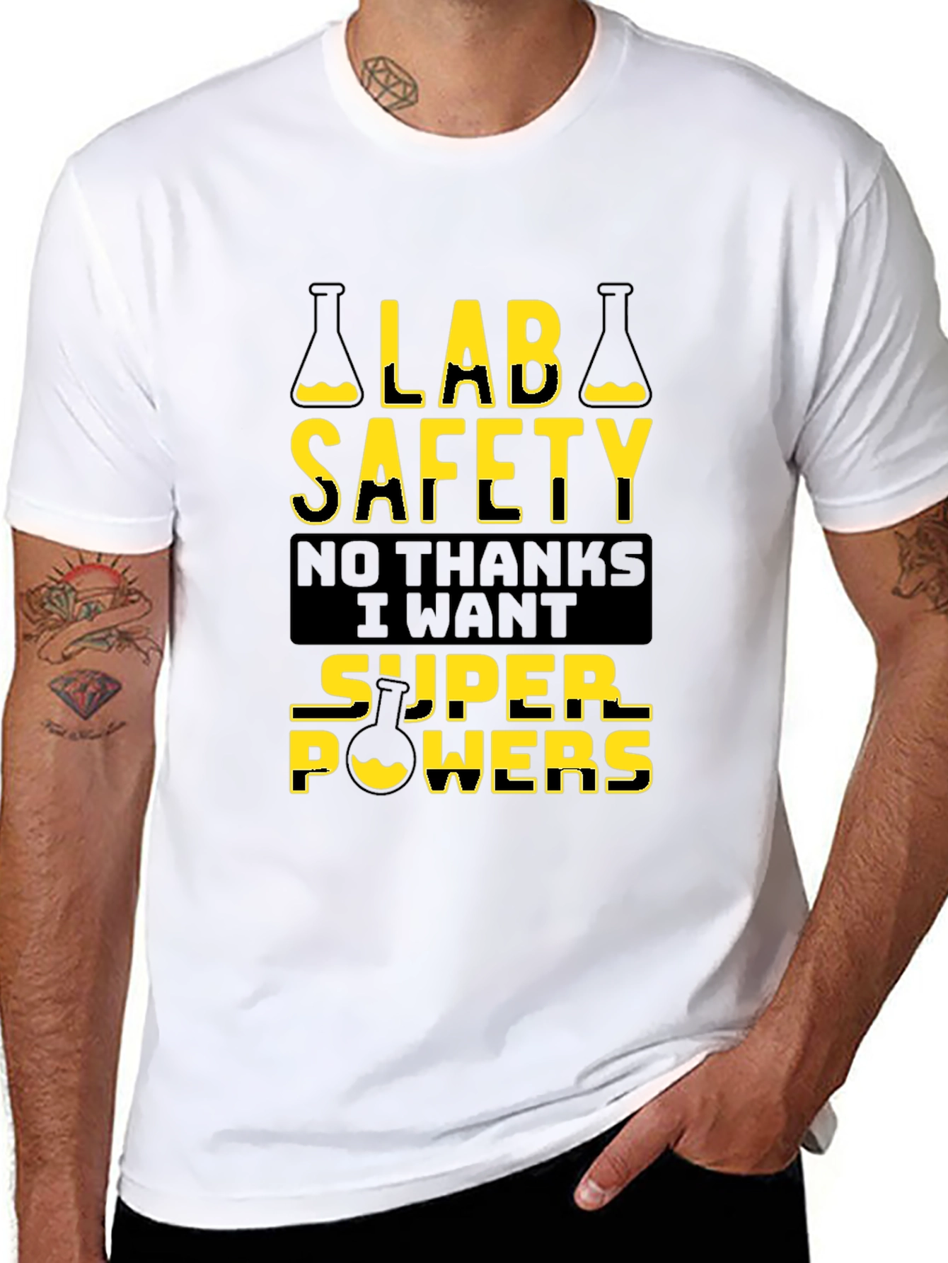 Lab Safety Super Powers T-Shirt - Black