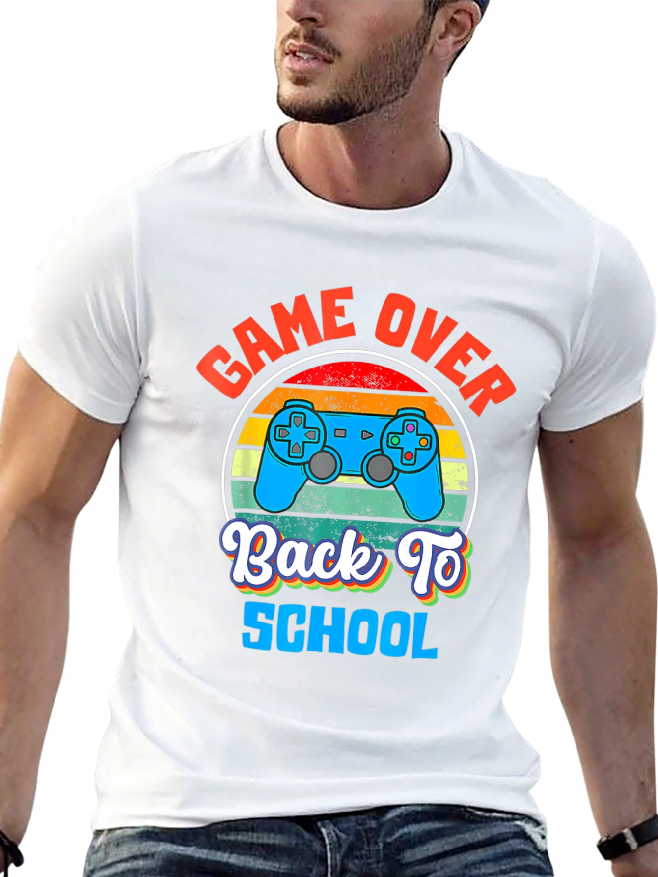 Game Over Back To School Black T-Shirt
