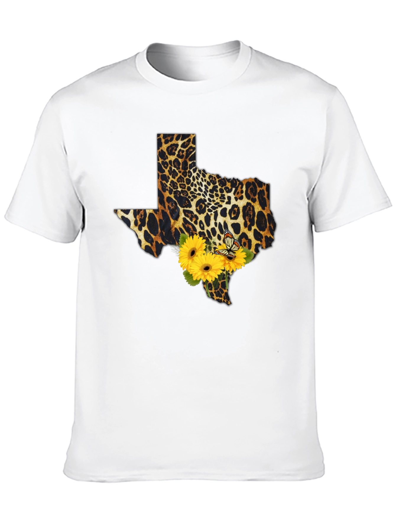 Texas Leopard Print Sunflower Tee