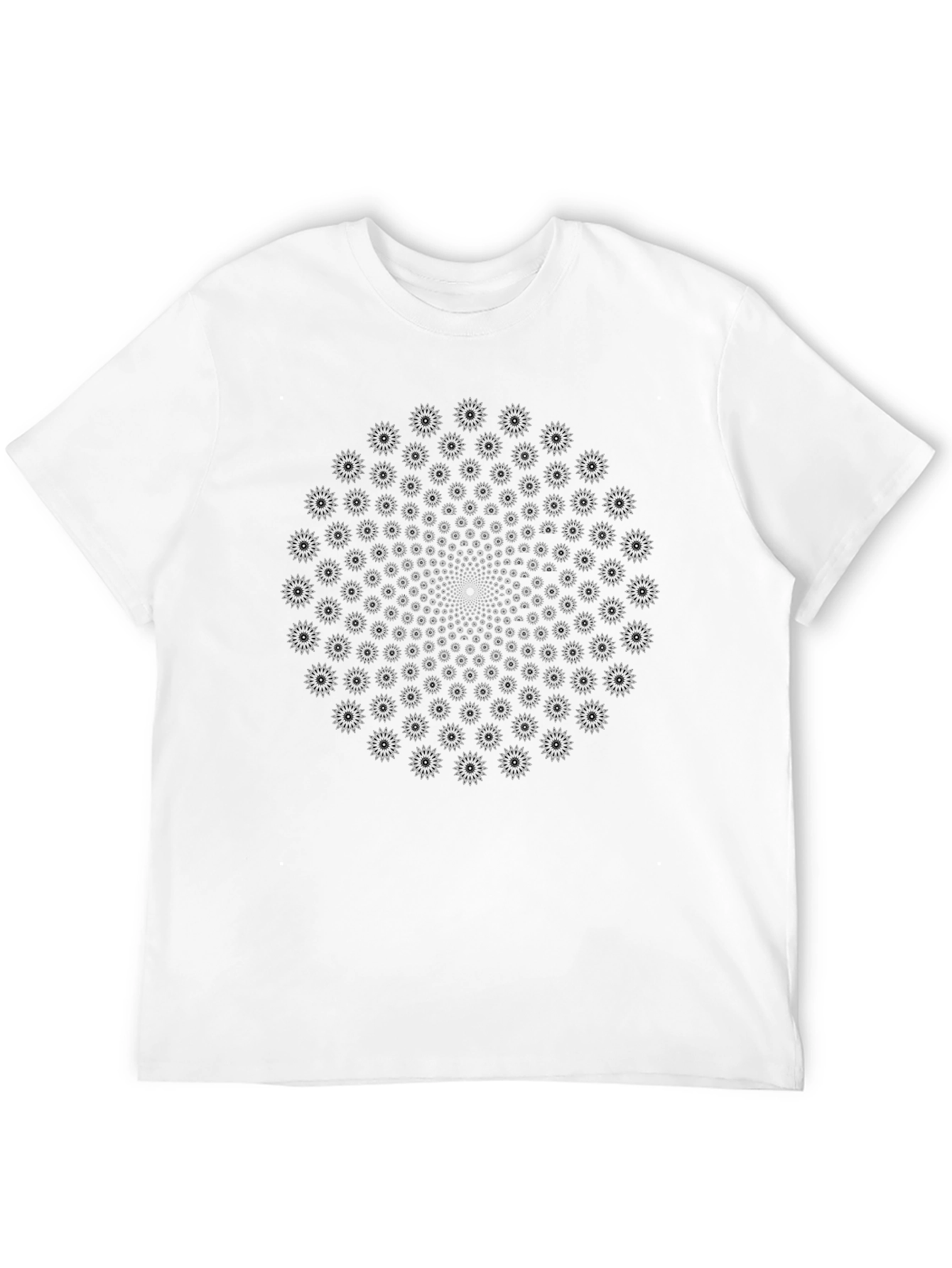 Optical Illusion Graphic Tee - Black Cotton