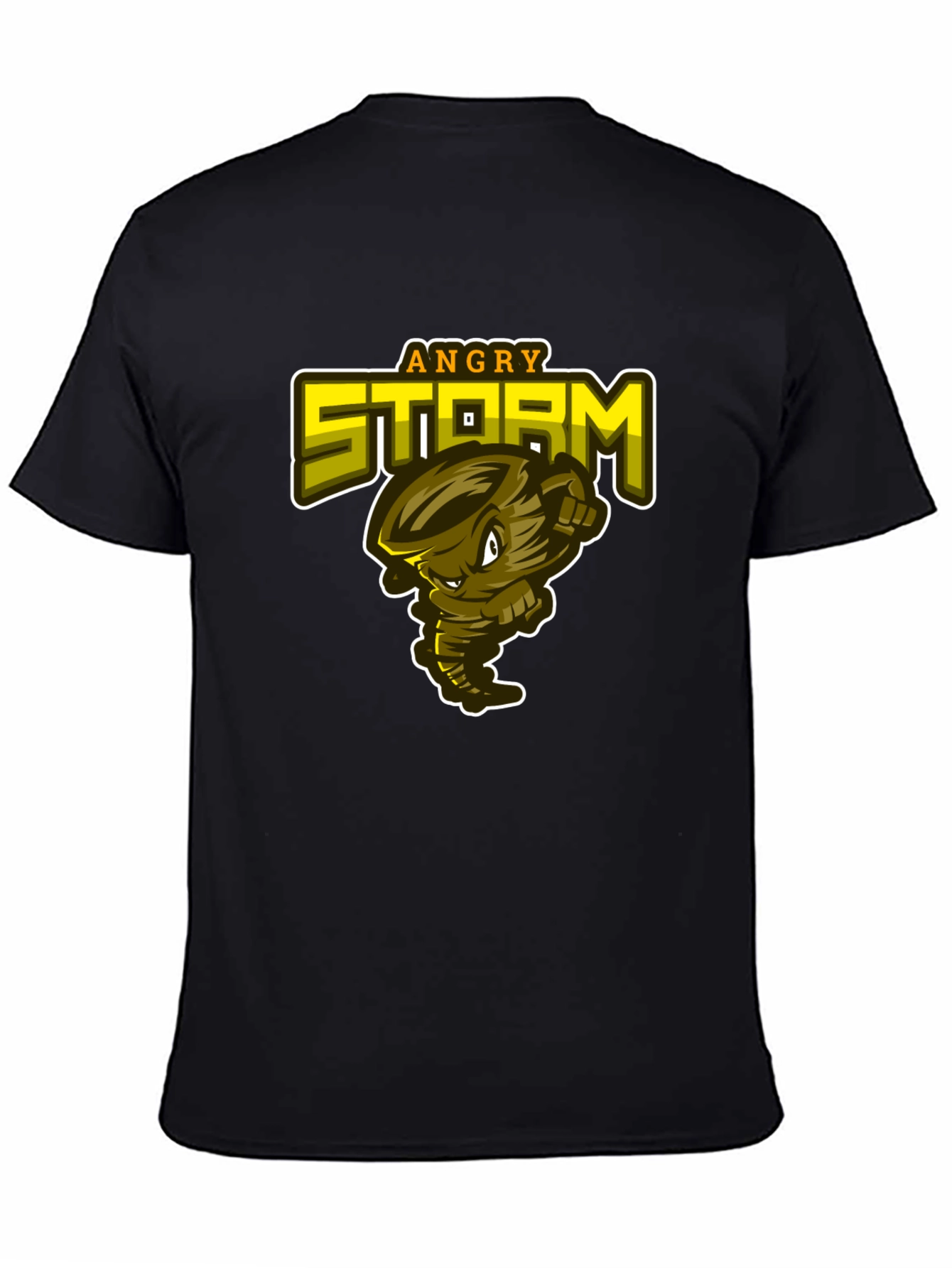 Angry Storm Graphic Print Mens Black T-Shirt