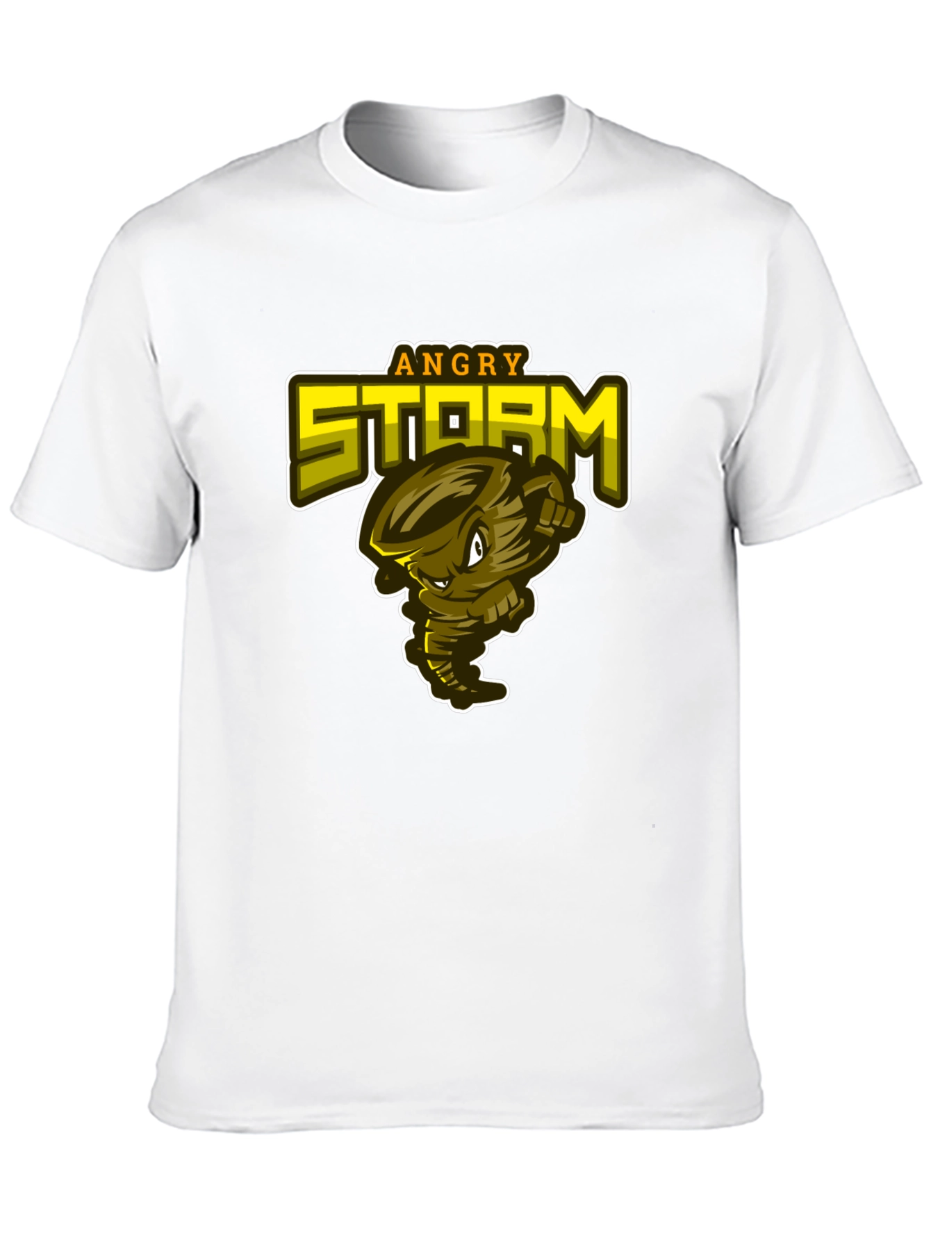Angry Storm Graphic Print Mens Black T-Shirt