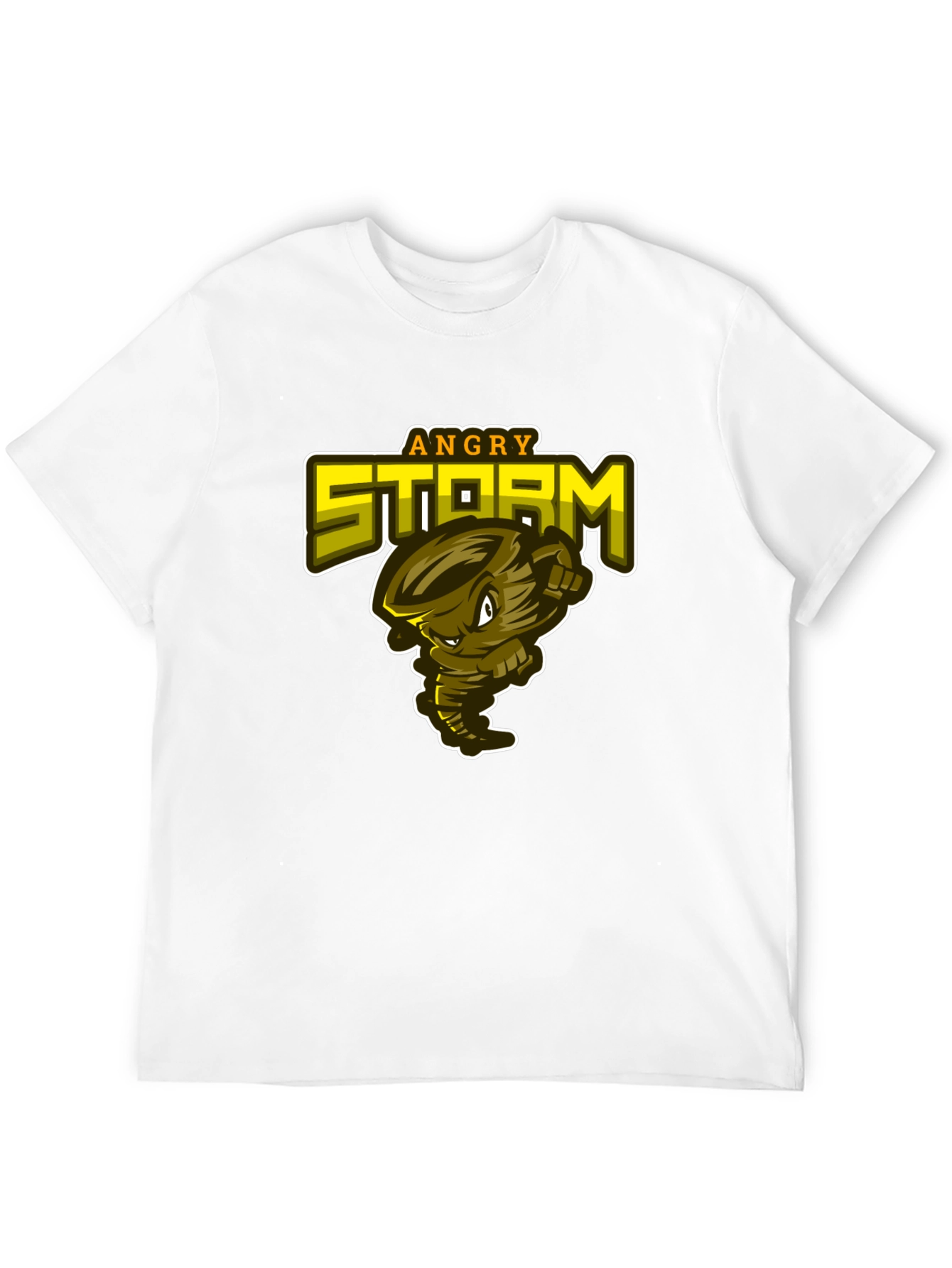 Angry Storm Graphic Print Mens Black T-Shirt
