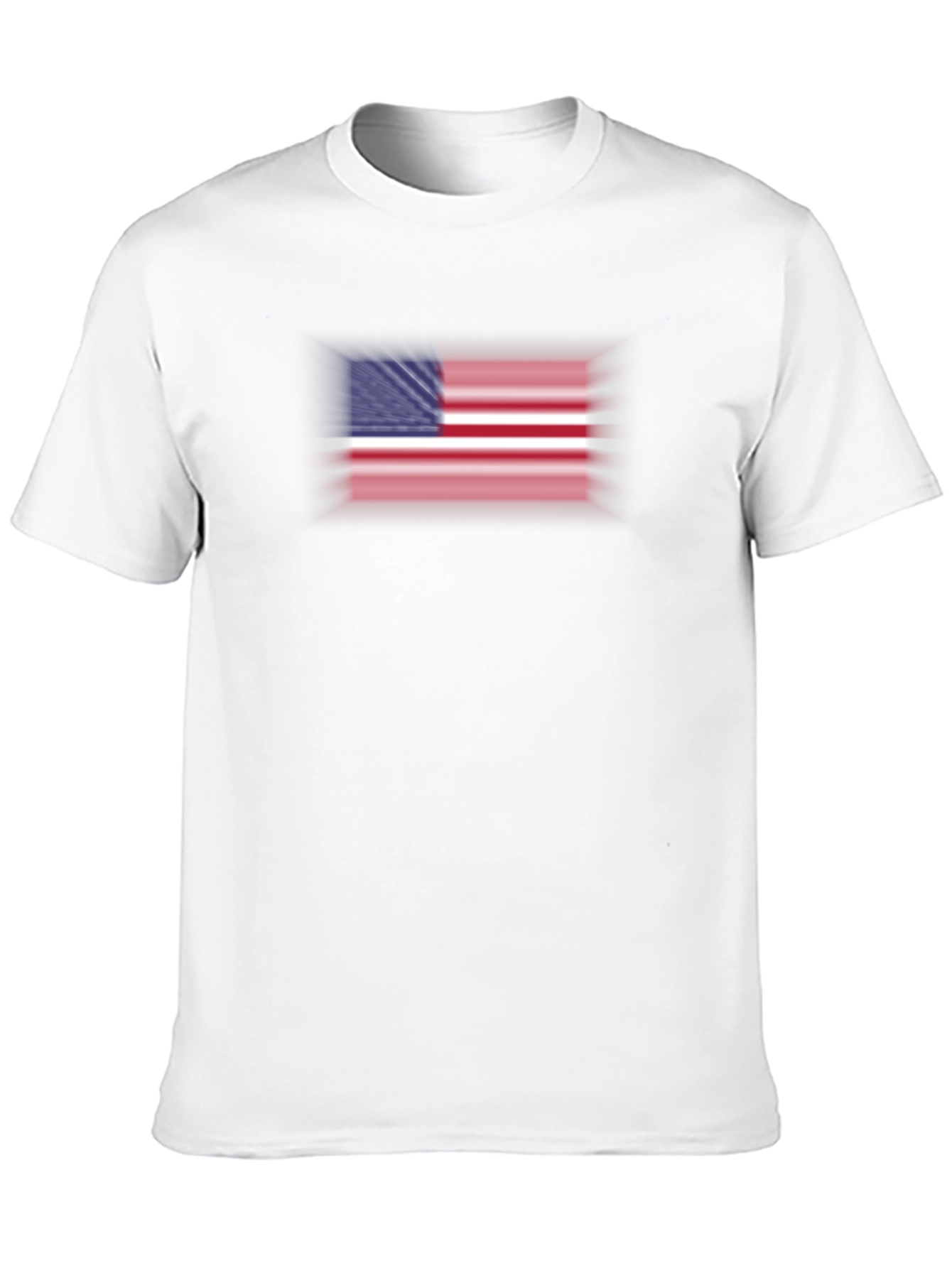 American Flag Graphic Print Black T-Shirt