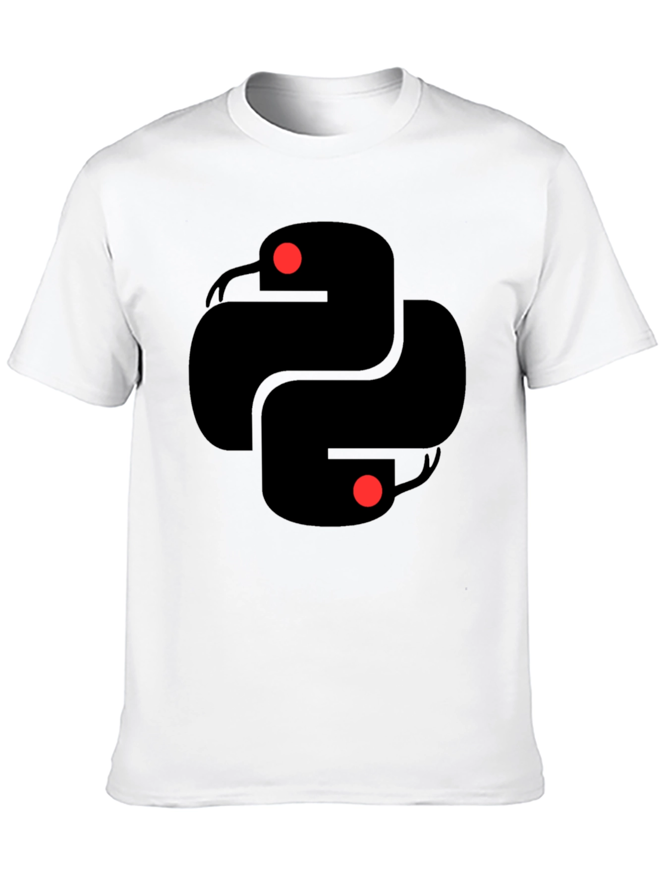 Python Snake Logo Black T-Shirt