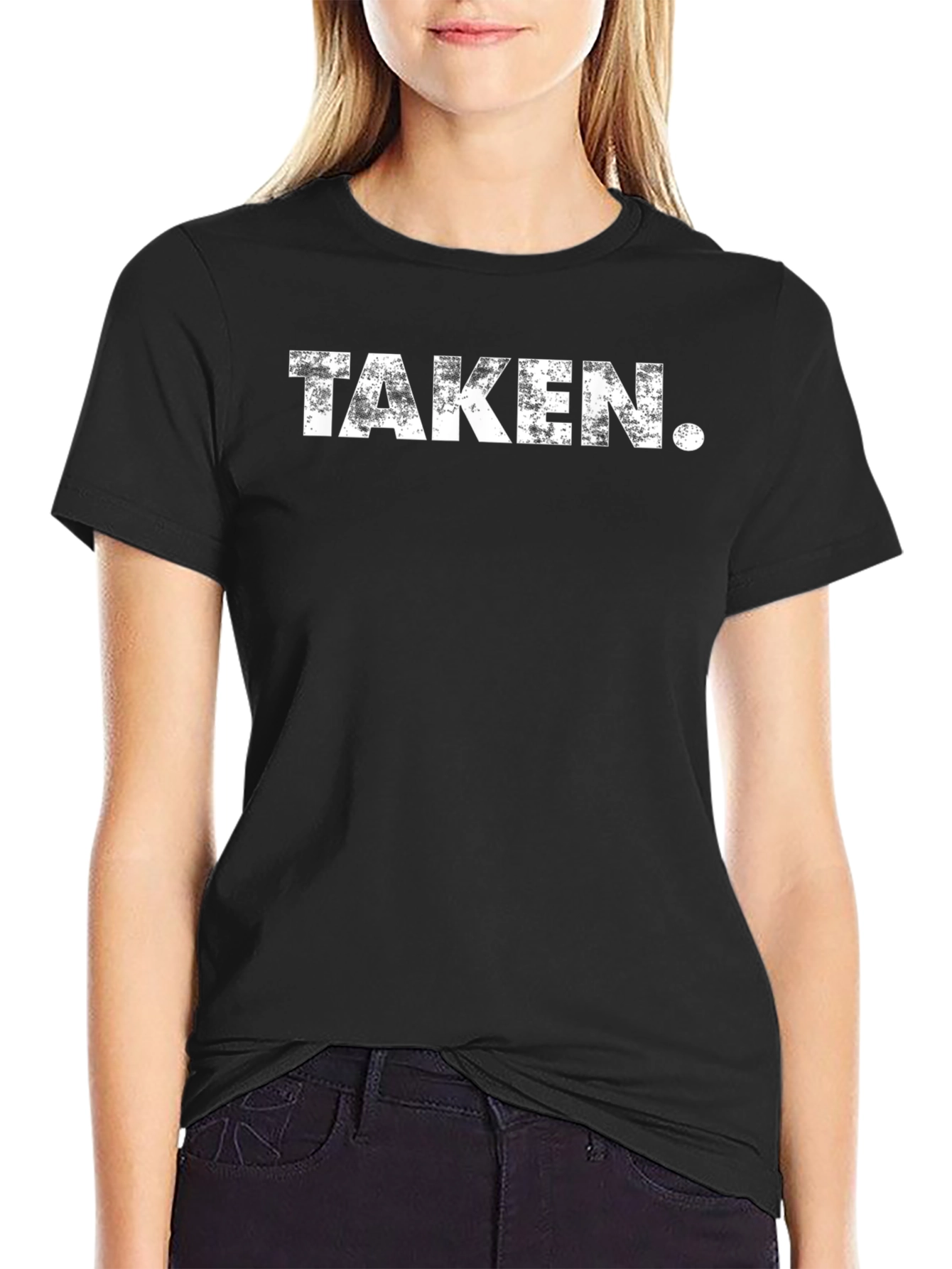 Taken. Distressed Graphic T-Shirt - Black