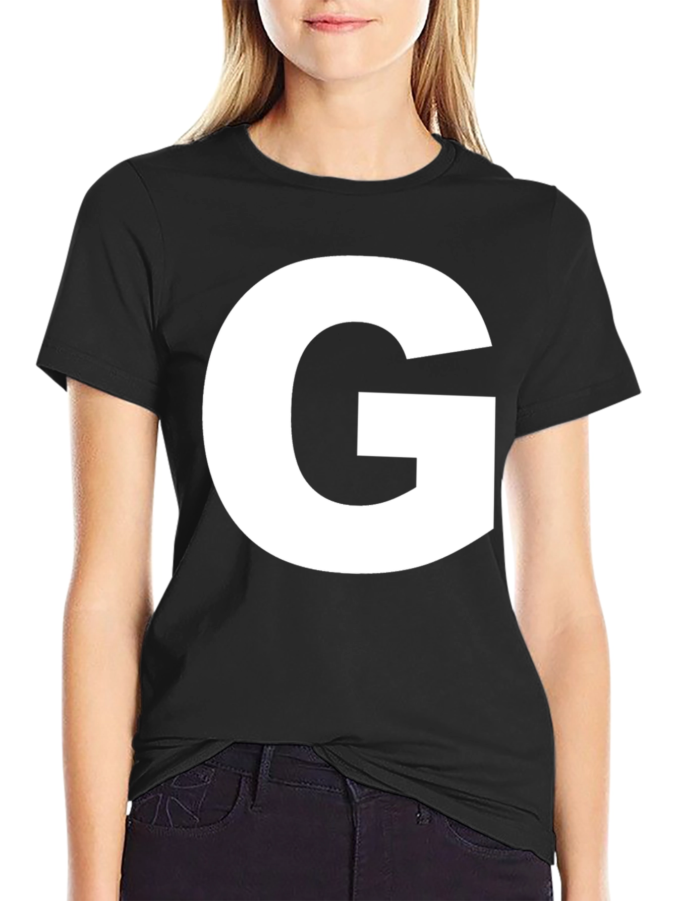 Bold Letter G Black T-Shirt