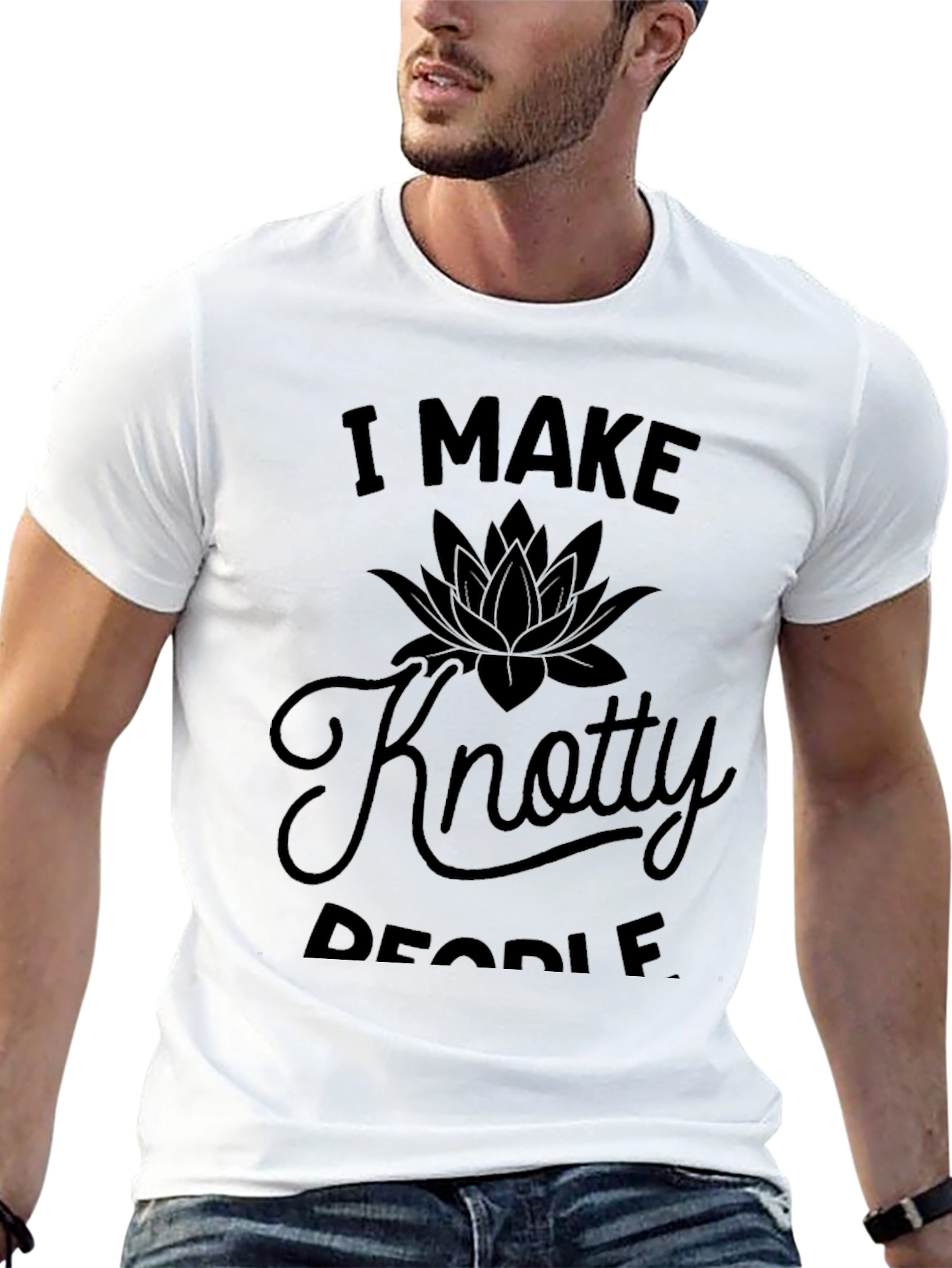 I Make Knotty People Black T-Shirt