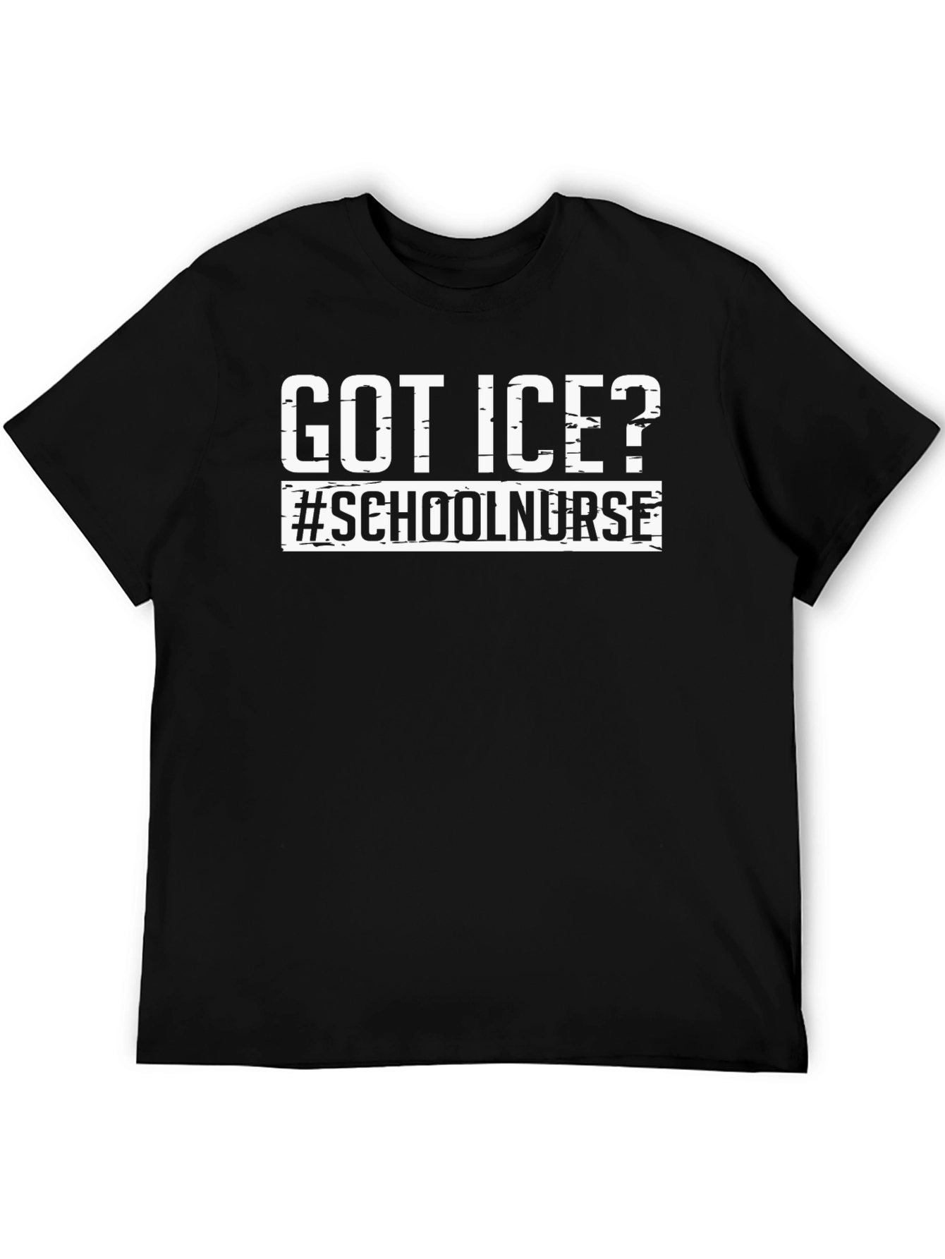 Got Ice? School Nurse Black T-Shirt