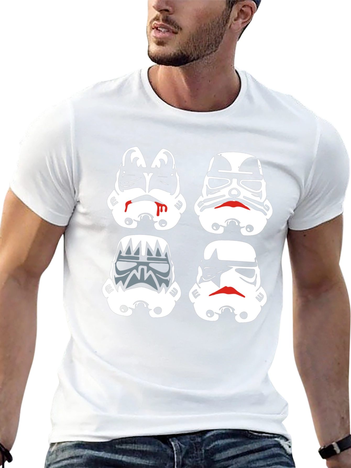Stormtrooper Mashup Graphic Tee - Black Cotton Blend