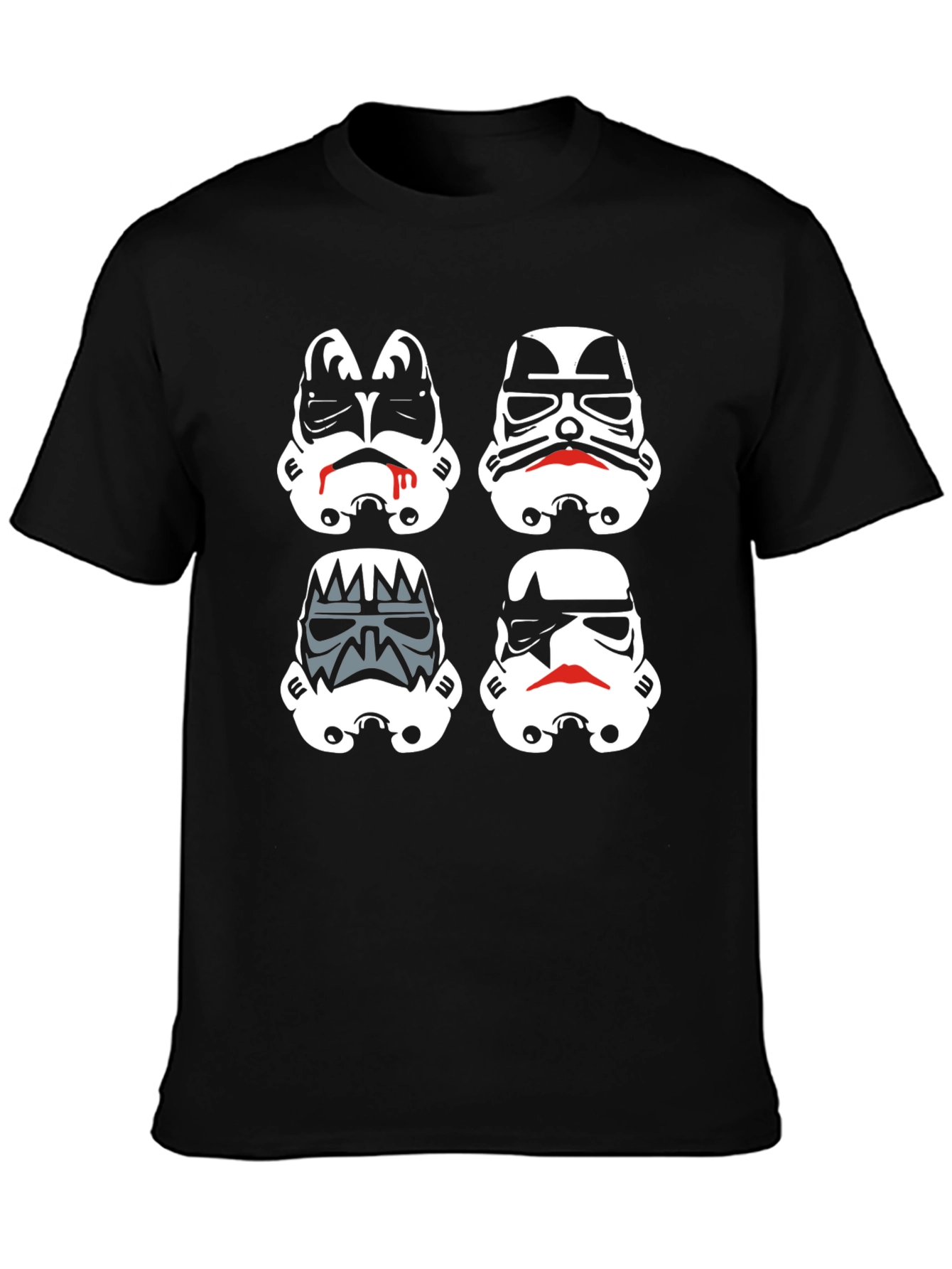 Stormtrooper Mashup Graphic Tee - Black Cotton Blend