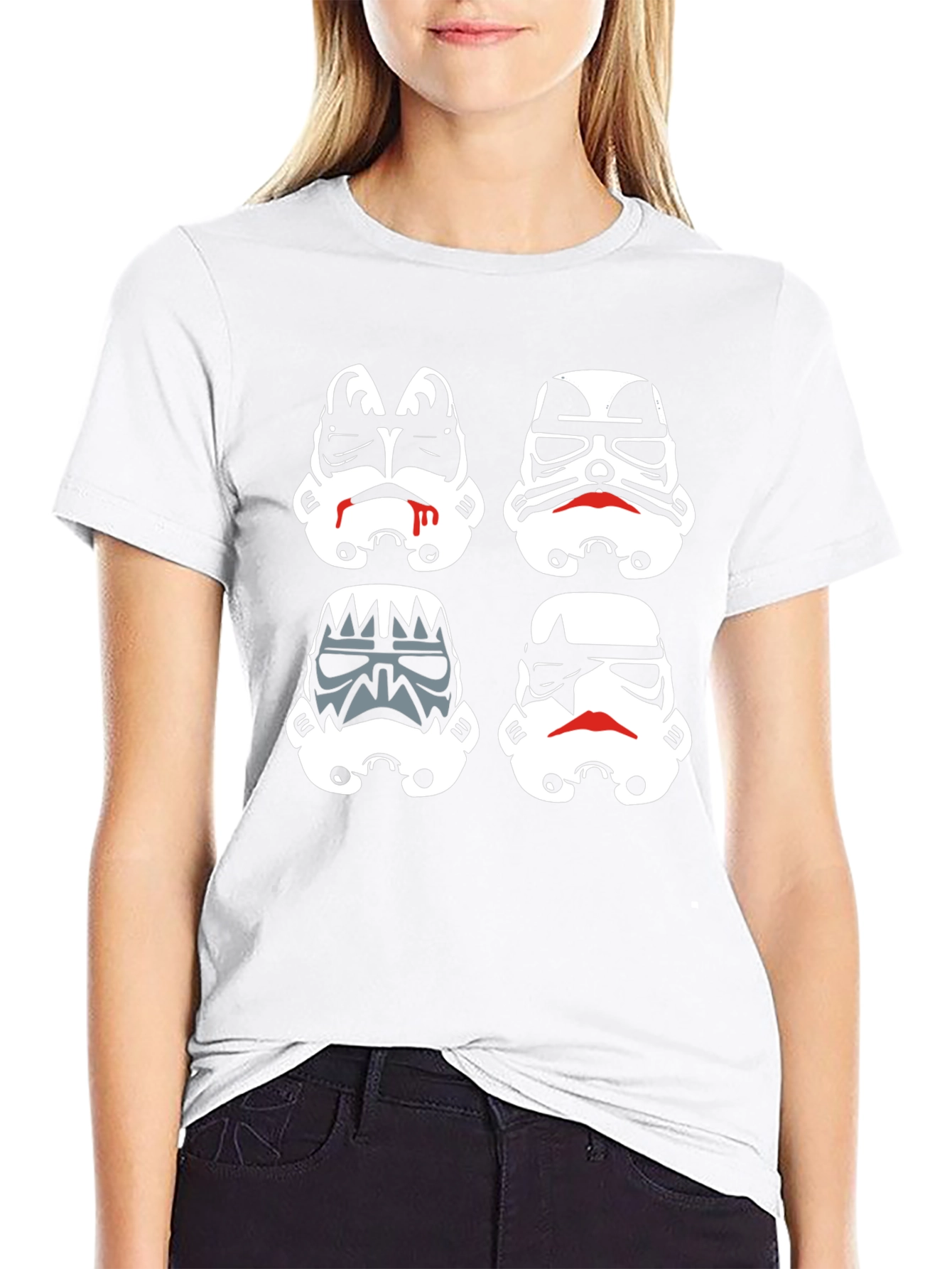 Stormtrooper Mashup Graphic Tee - Black Cotton Blend