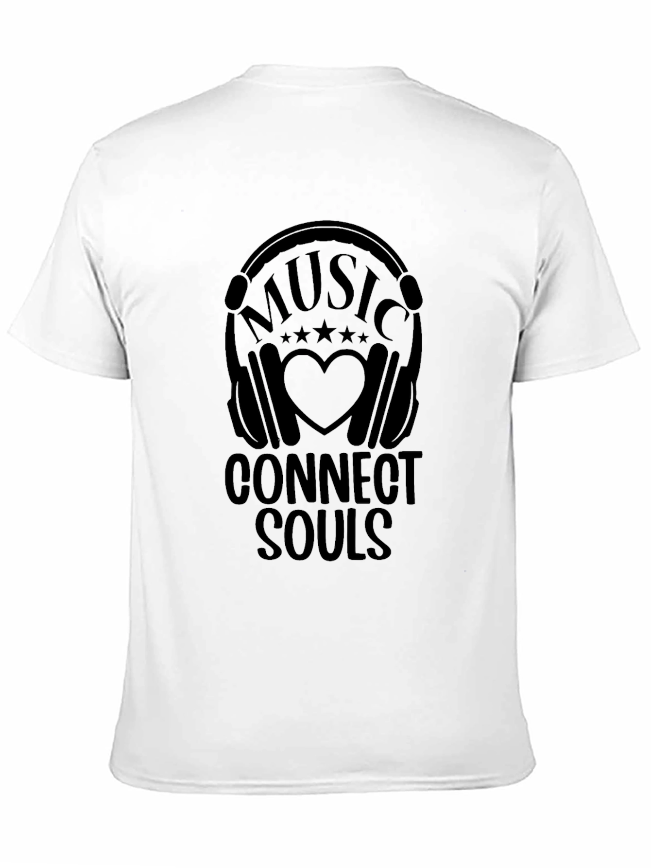 Music Connects Souls Black Graphic Tee