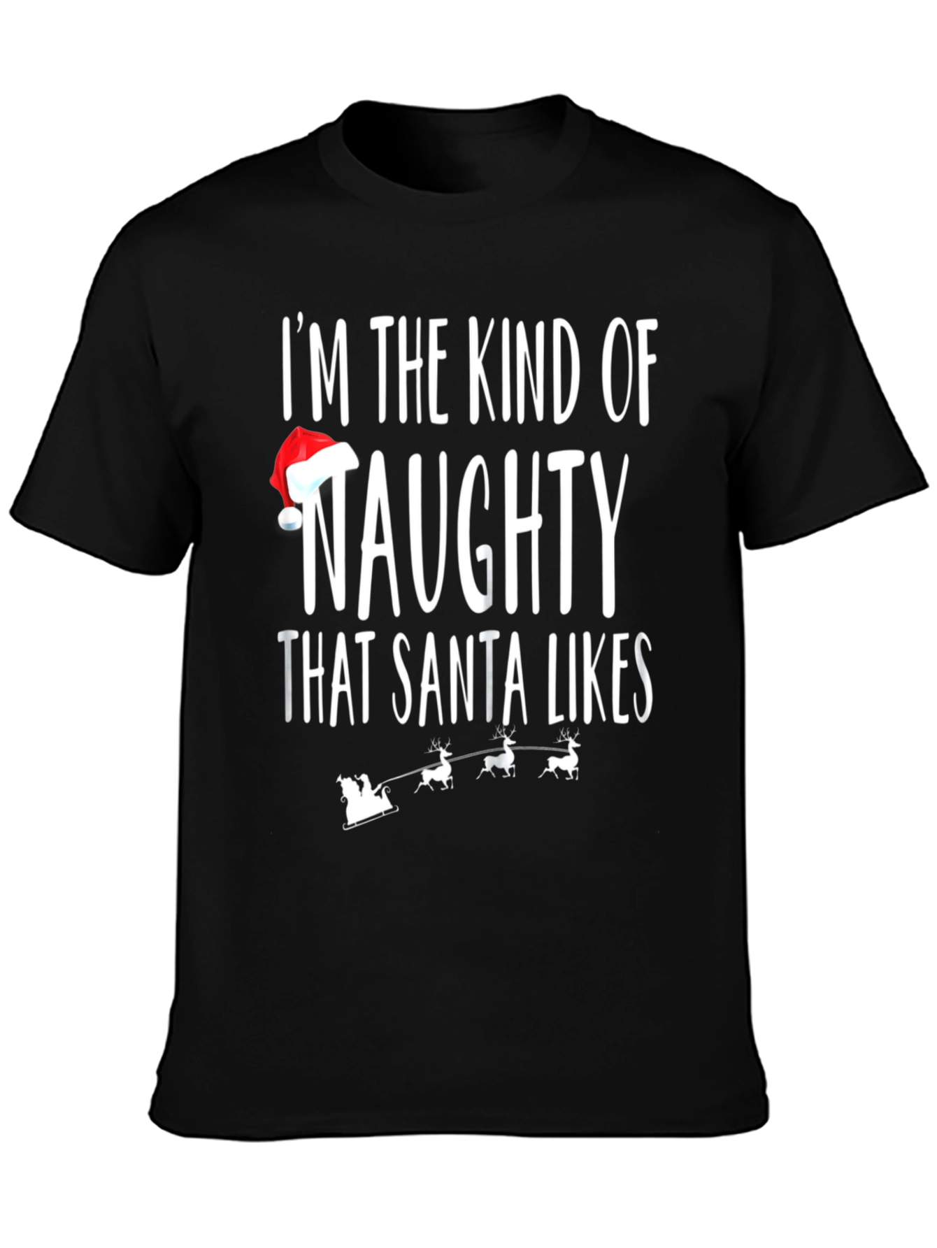 Naughty Santa Likes T-Shirt - Festive Holiday Apparel