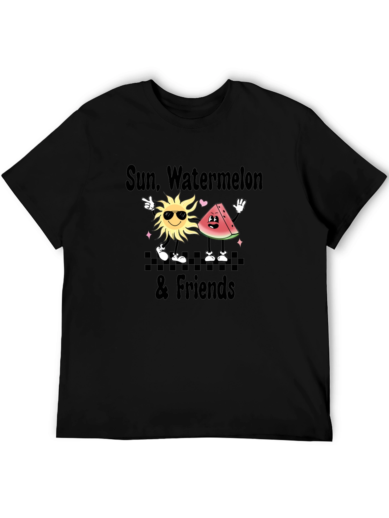 Sun Watermelon & Friends Graphic T-Shirt