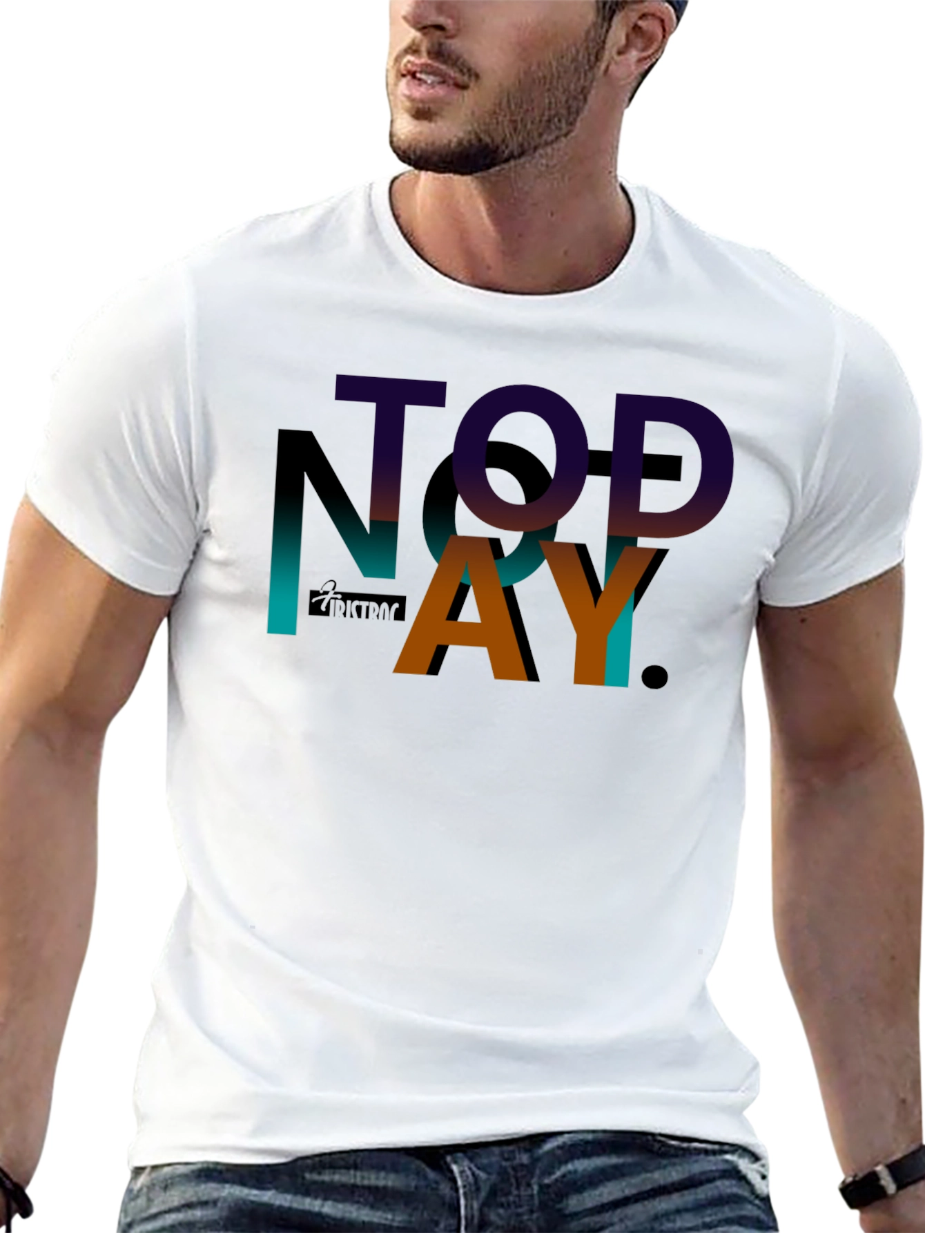 TODAY Graphic Print Black T-Shirt