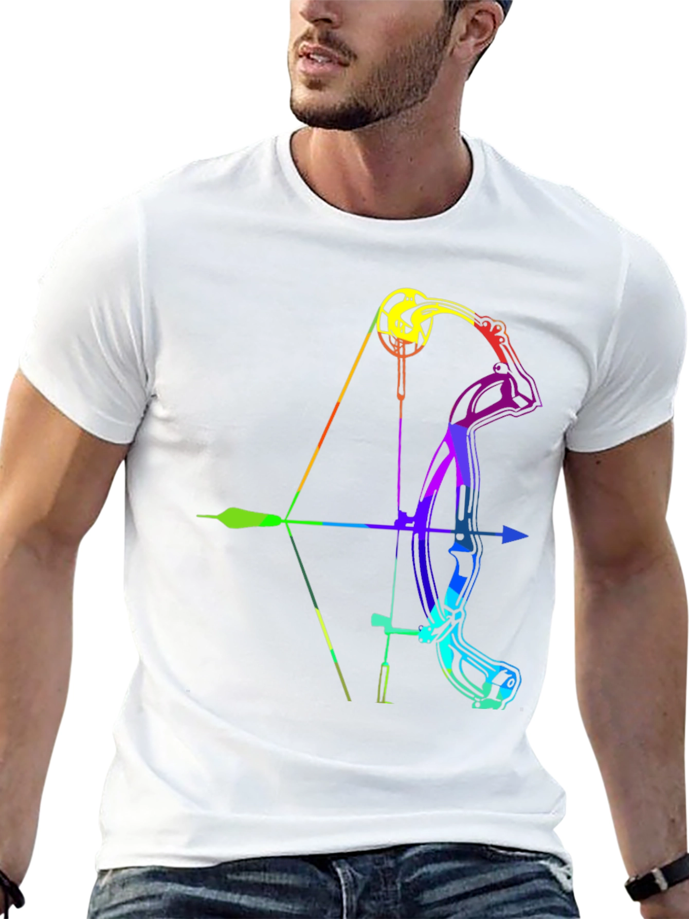 Rainbow Compound Bow Graphic T-Shirt