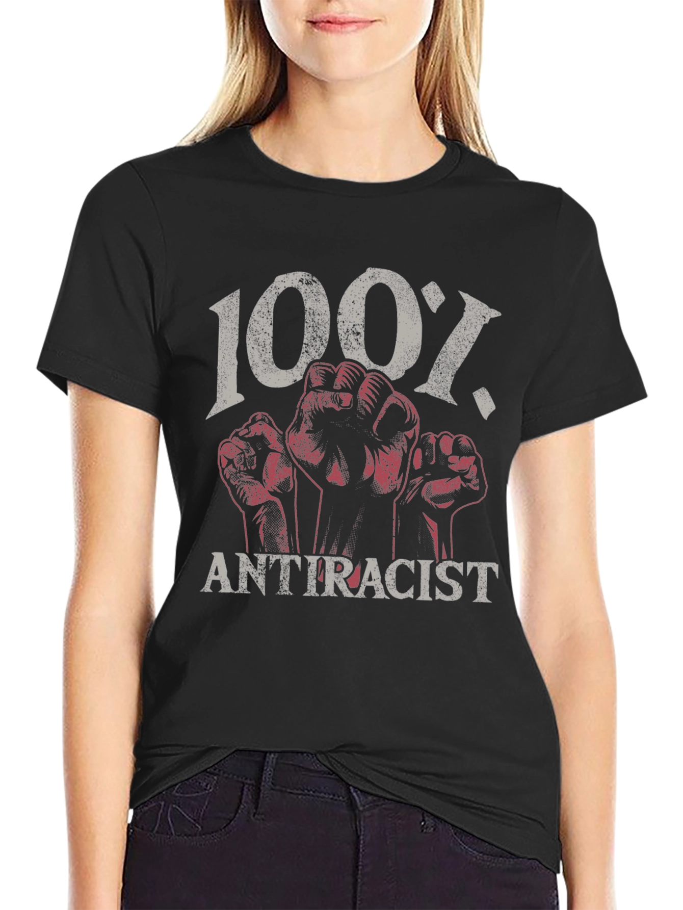 100% Antiracist Graphic T-Shirt