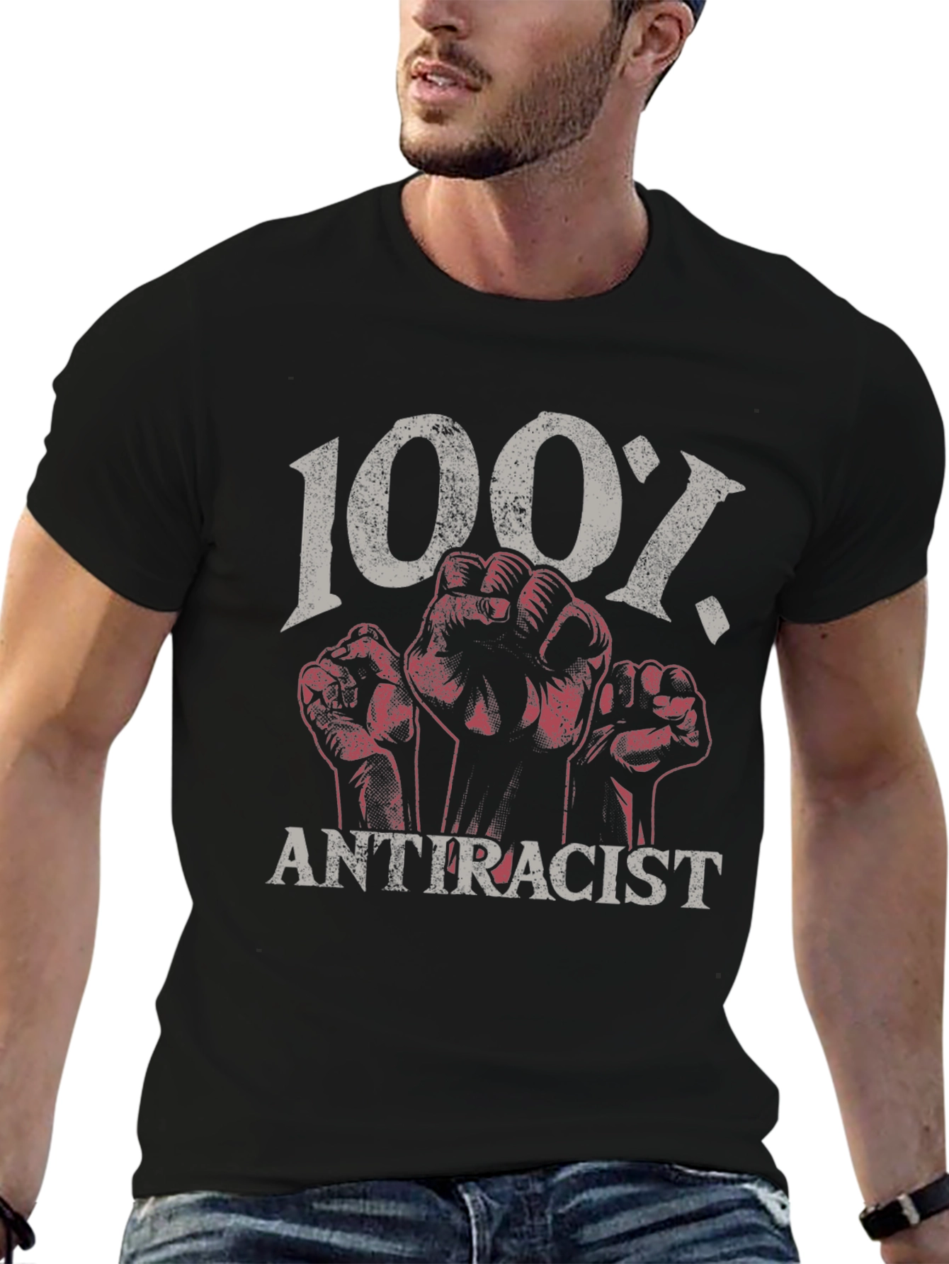 100% Antiracist Graphic T-Shirt