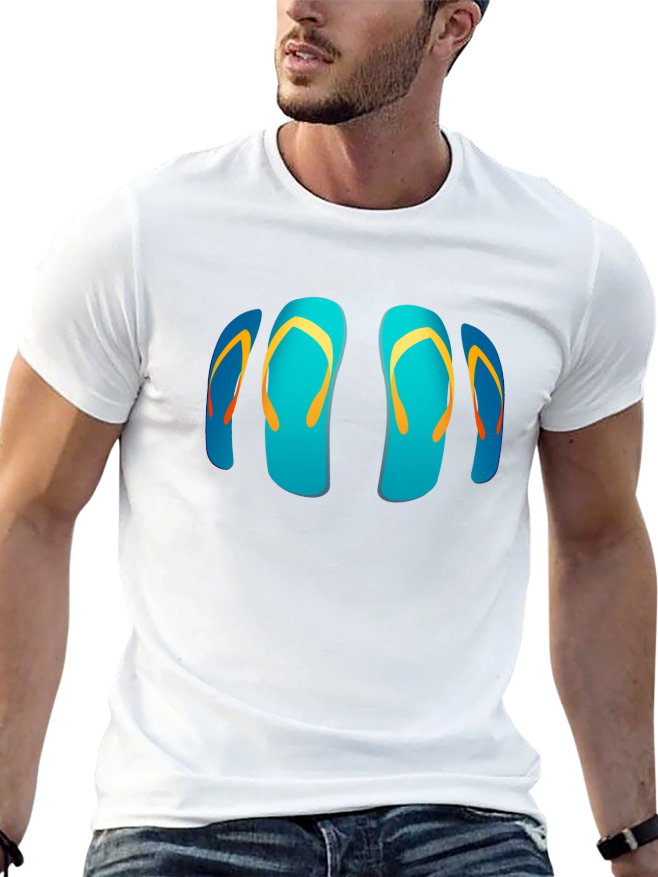 Flip Flop Graphic Tee - Cool Summer Vibes T-Shirt