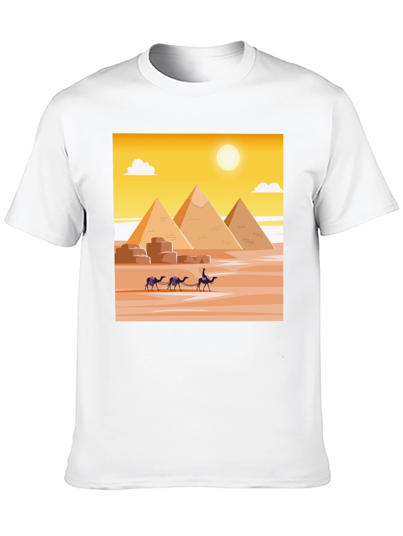 Egyptian Pyramids Graphic Tee - Classic Black T-Shirt