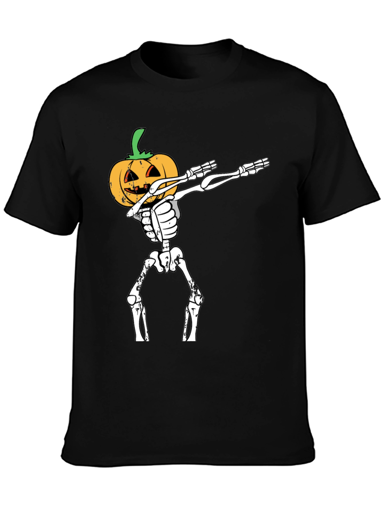 Halloween Pumpkin Skeleton Dab T-Shirt