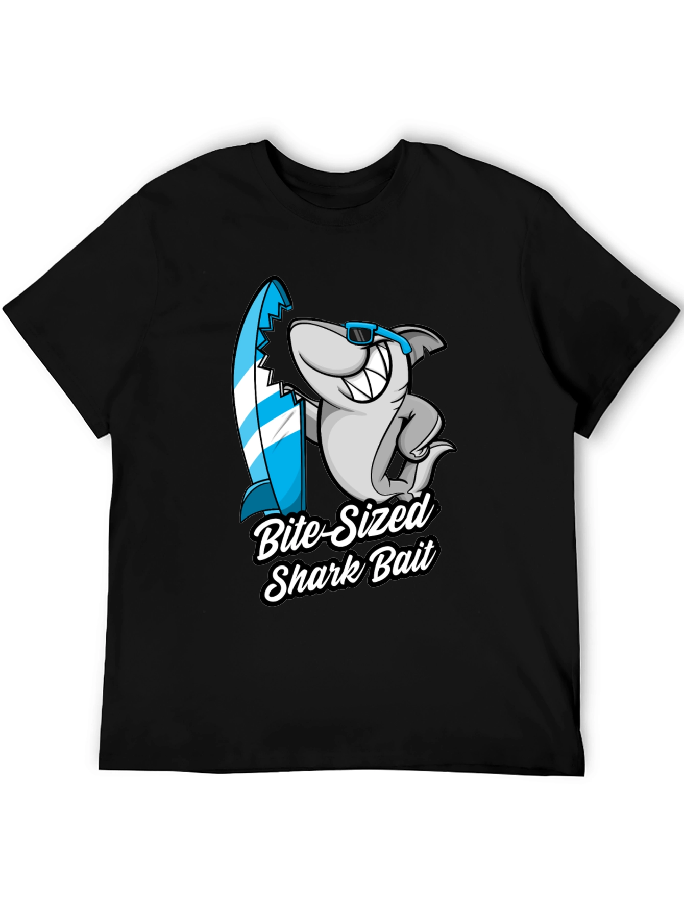 Bite-Sized Shark Bait Black T-Shirt