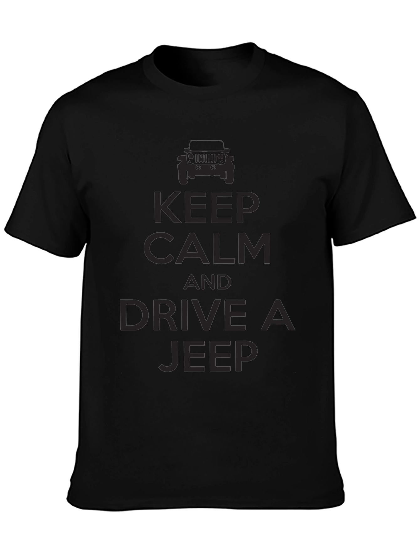Keep Calm & Drive a Jeep T-Shirt - Black