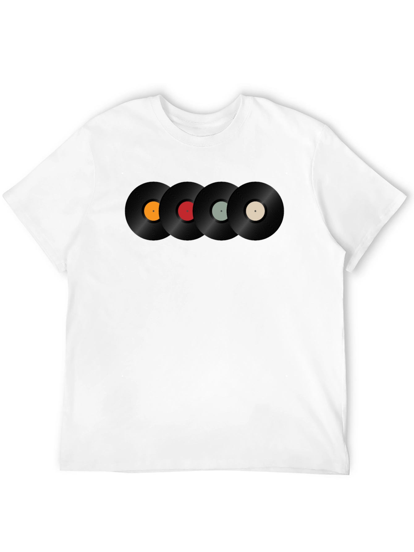 Retro Vinyl Record Graphic Black T-Shirt
