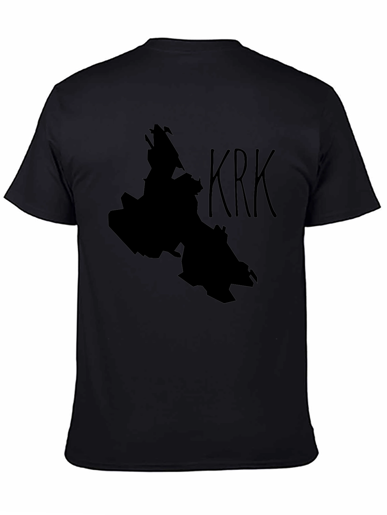 Krk Island Silhouette Black T-Shirt
