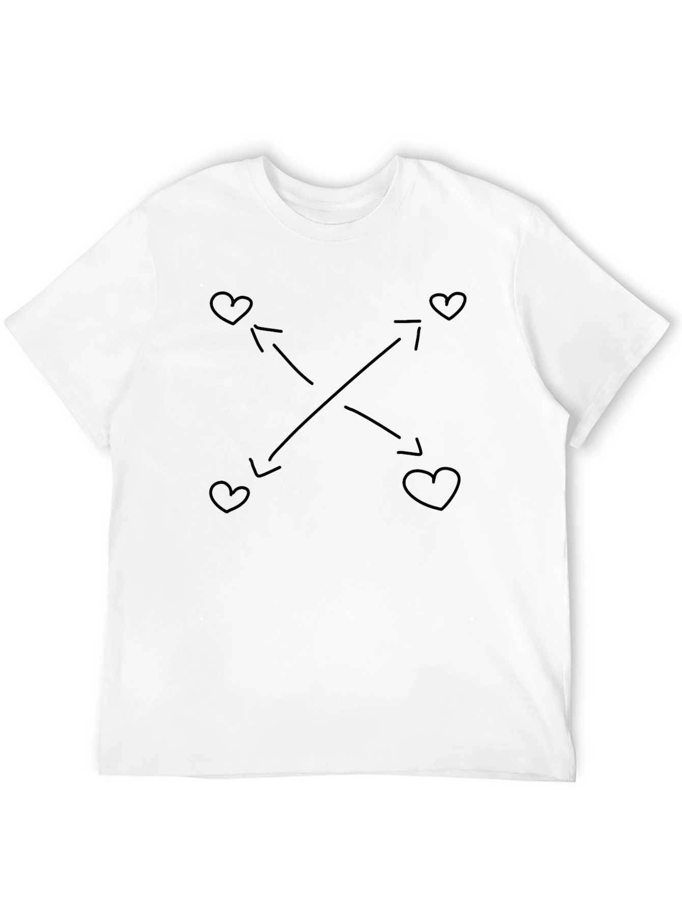 Heart Arrow Graphic Tee - Soft Black T-Shirt
