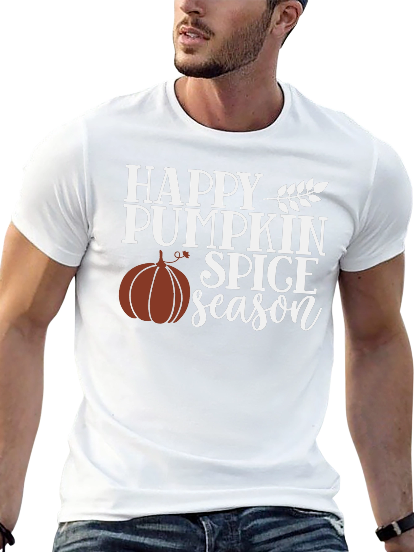 Happy Pumpkin Spice Season Black Graphic Tee