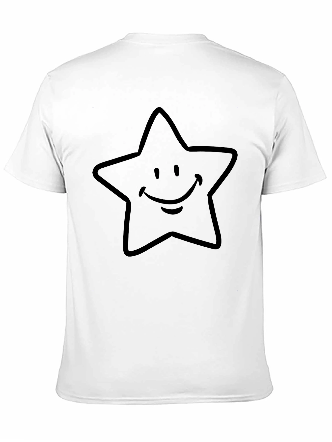 Star Smile Graphic Tee - Classic Black Comfort
