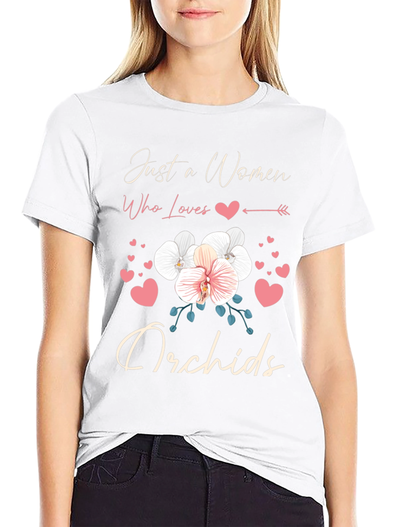 Just a Woman Who Loves Orchids T-Shirt