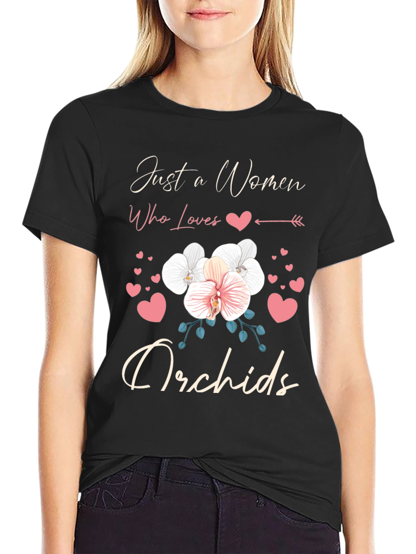 Just a Woman Who Loves Orchids T-Shirt
