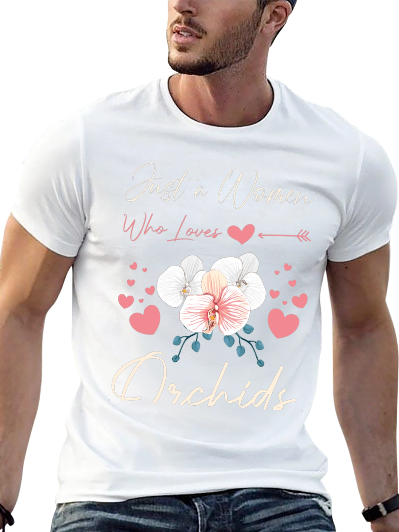 Just a Woman Who Loves Orchids T-Shirt