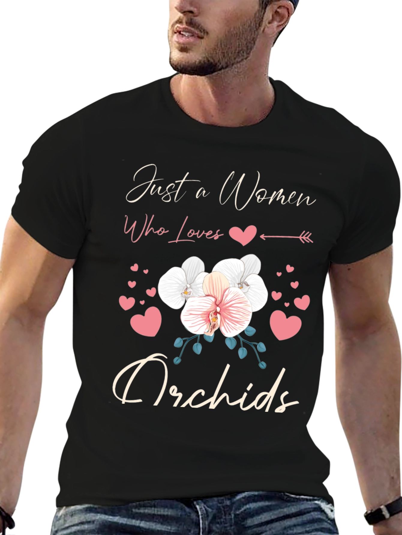 Just a Woman Who Loves Orchids T-Shirt