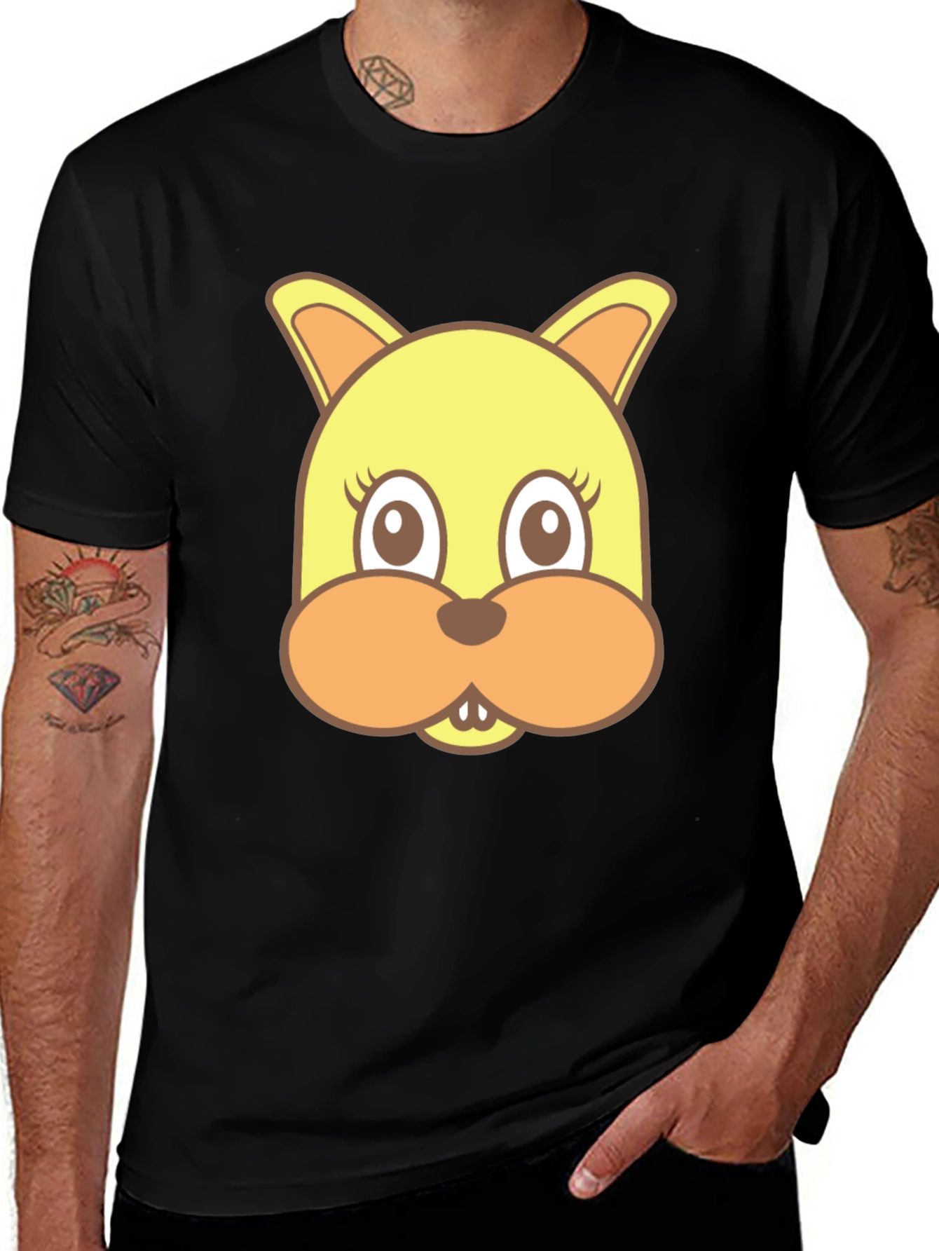 Cute Cartoon Rabbit Tee - Fun & Playful Style