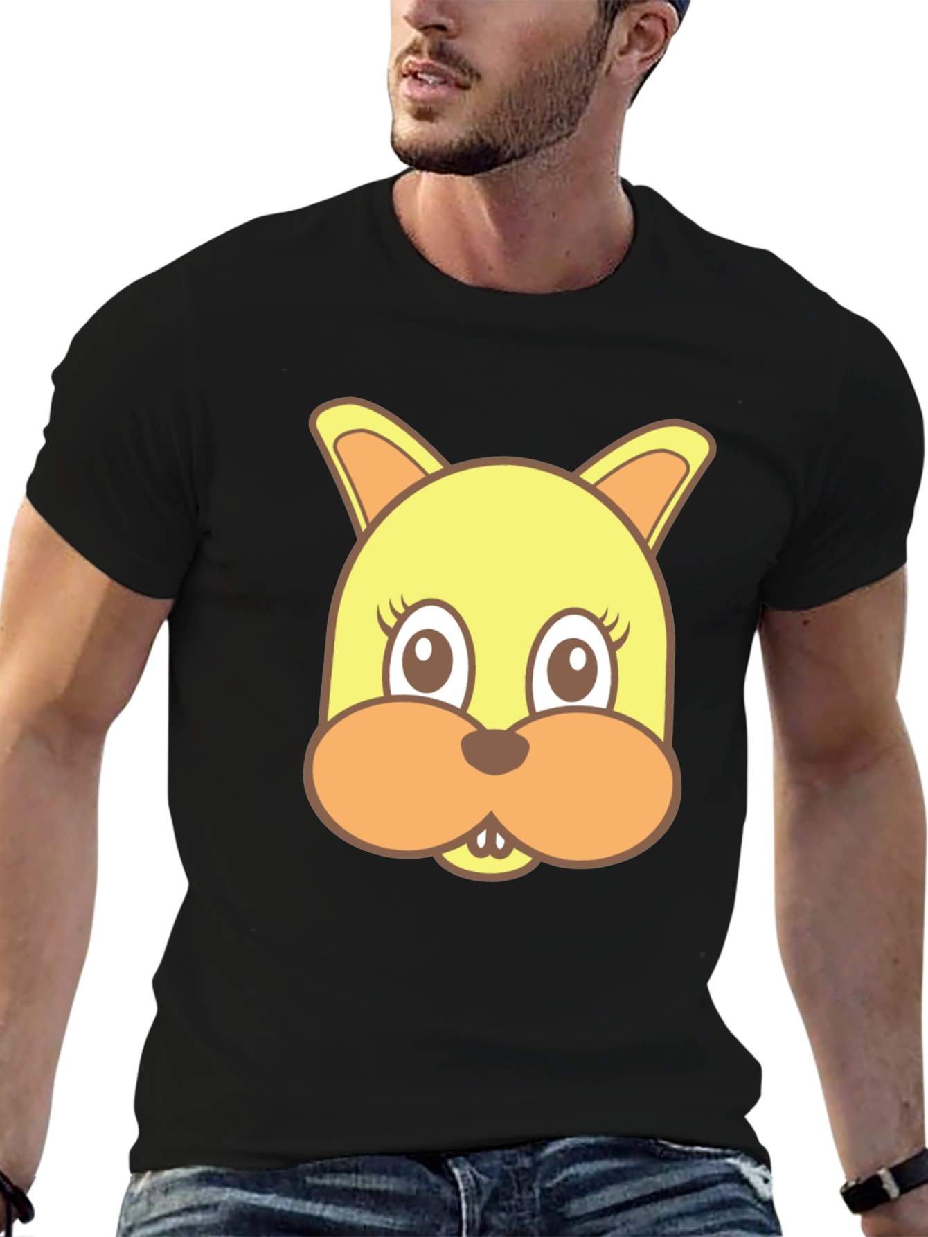 Cute Cartoon Rabbit Tee - Fun & Playful Style