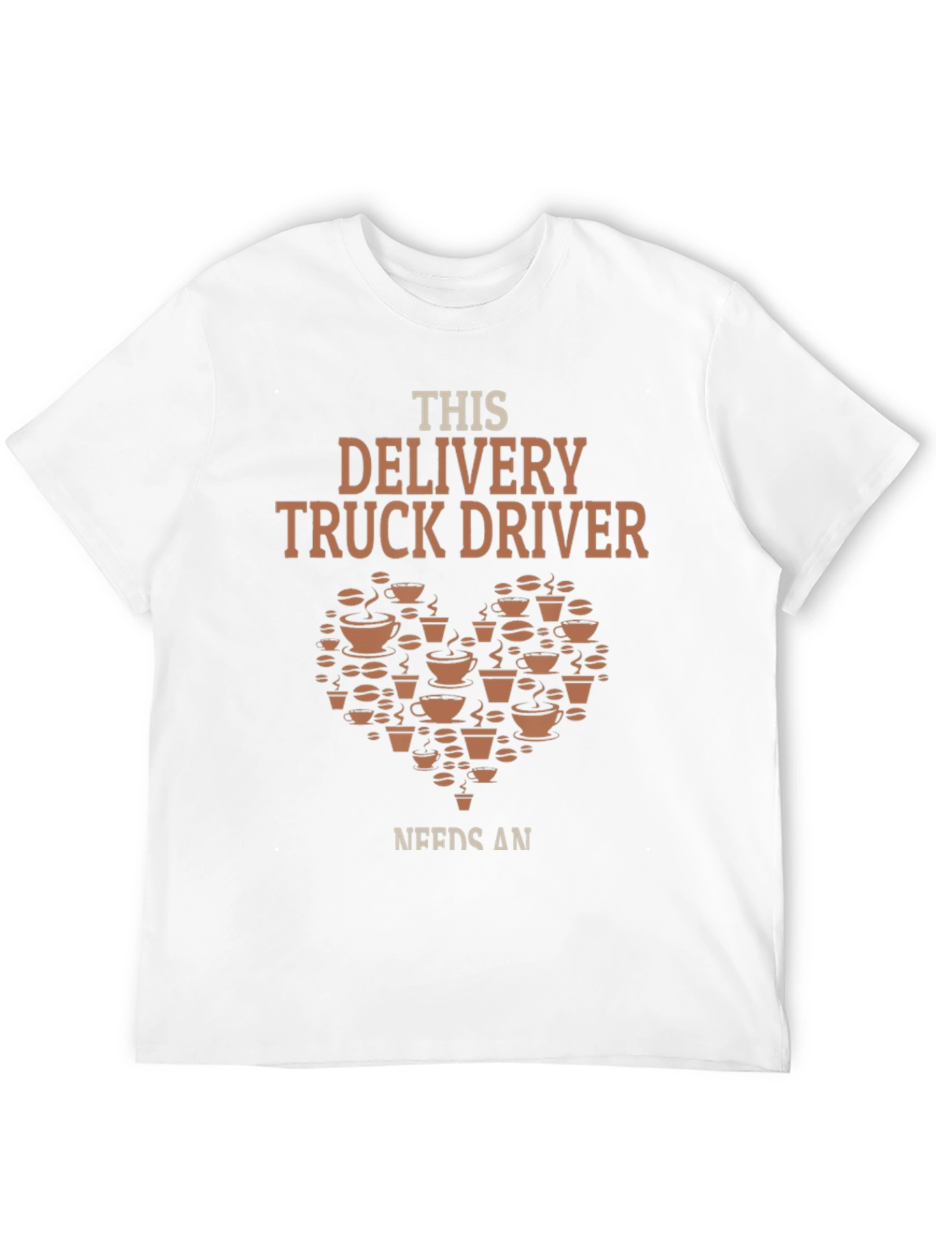 Delivery Truck Driver Coffee Lover Graphic T-Shirt