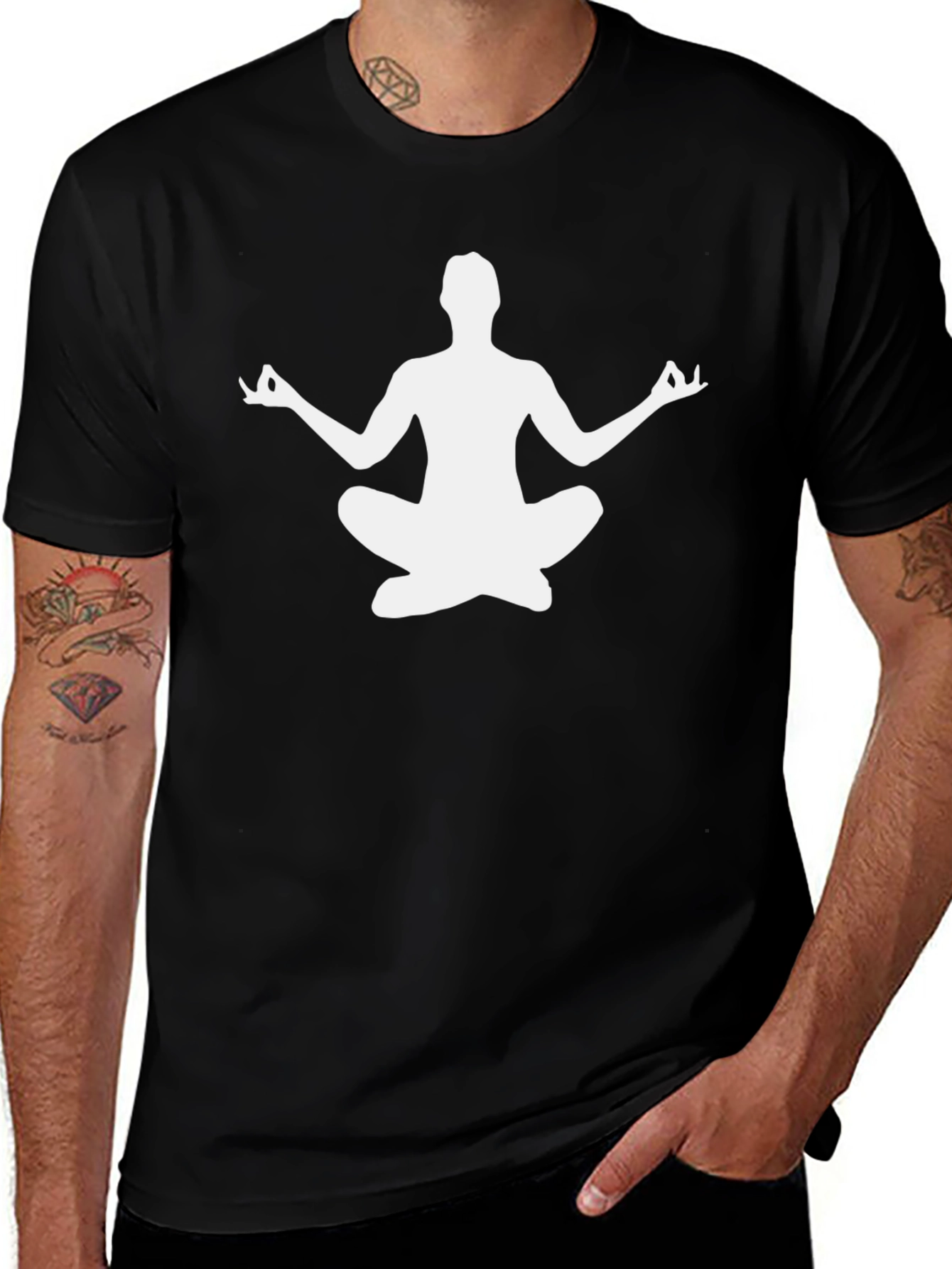 Meditate T-Shirt - Black Yoga Tee