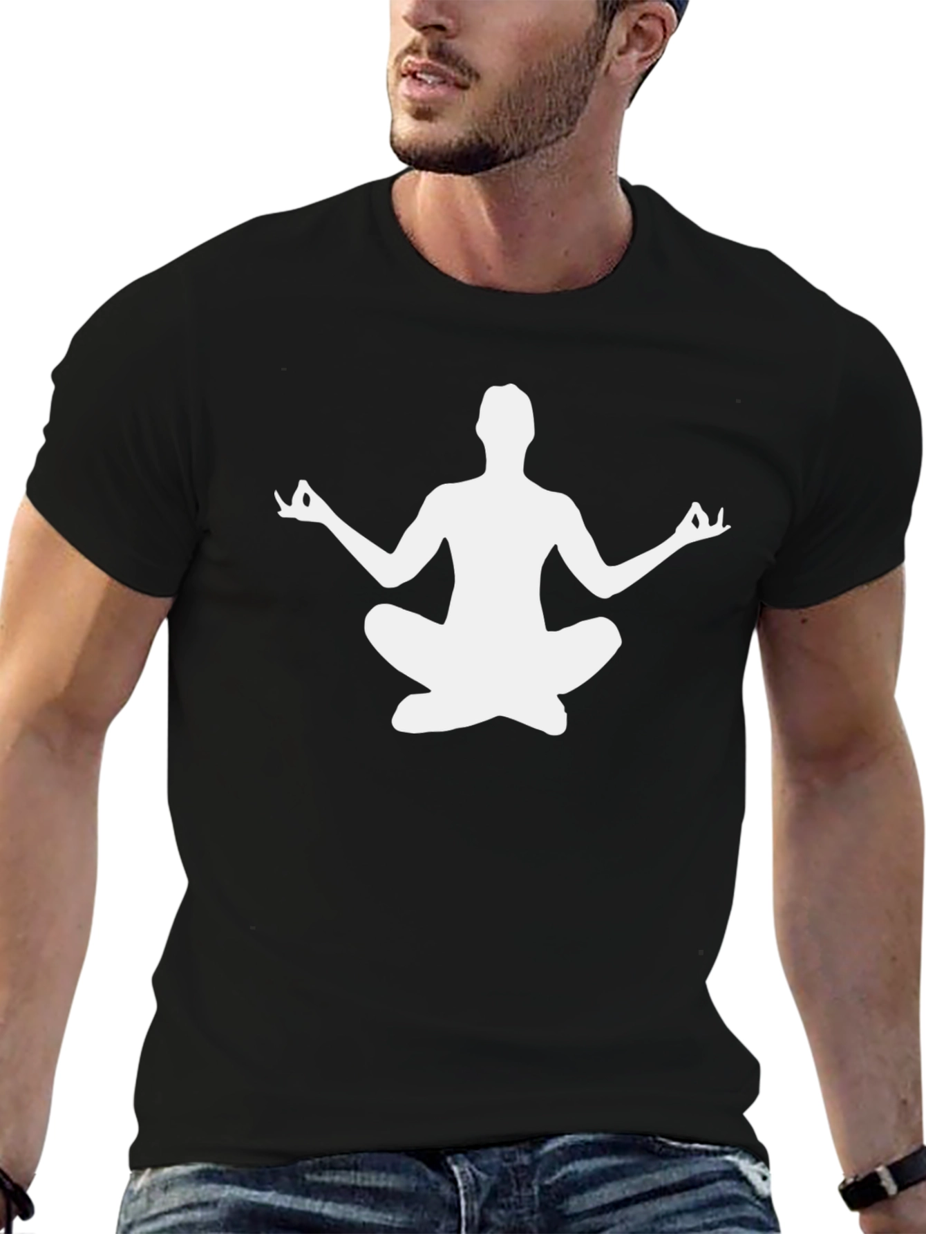 Meditate T-Shirt - Black Yoga Tee