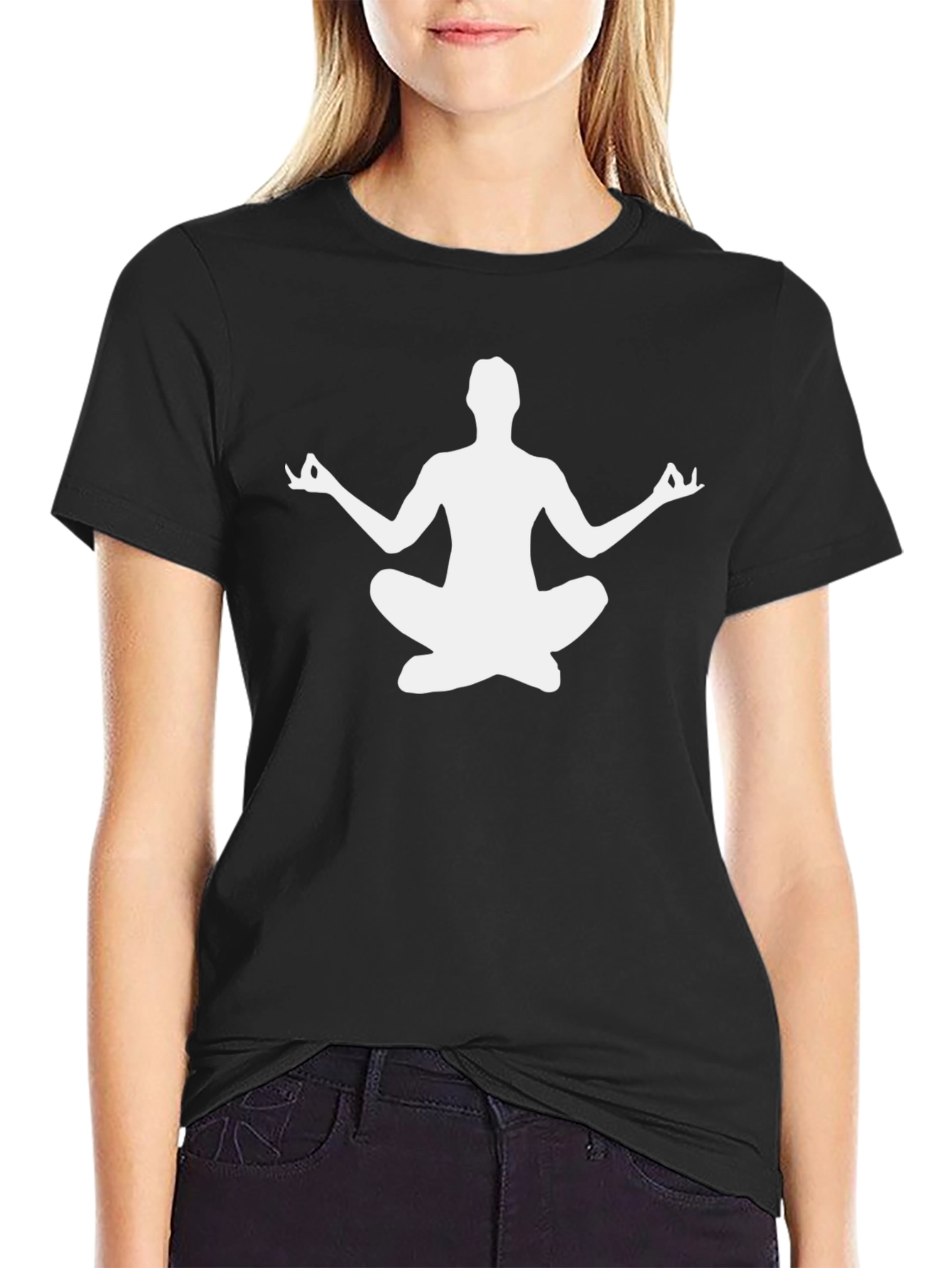 Meditate T-Shirt - Black Yoga Tee