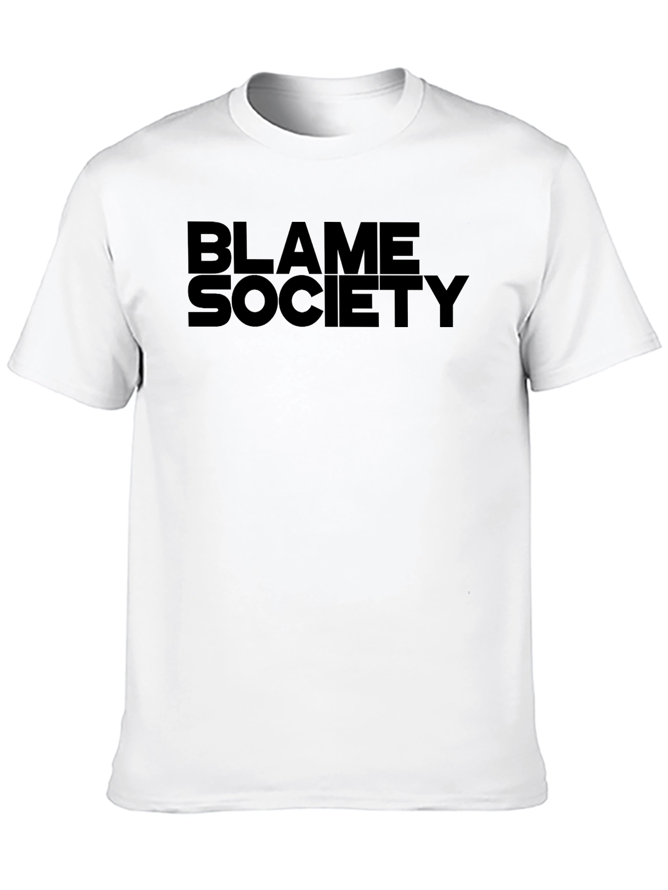Blame Society Black Graphic T-Shirt