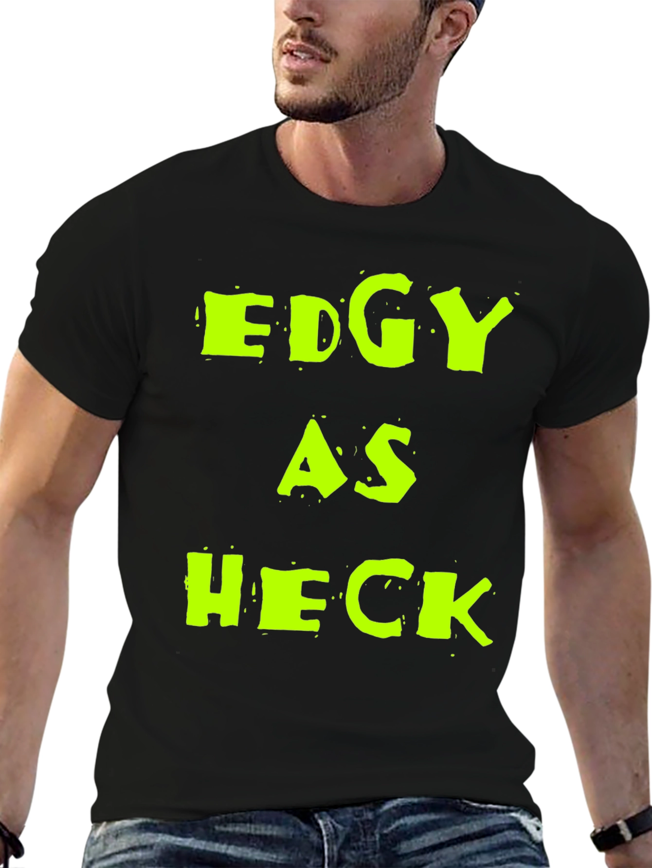 Edgy As Heck Graphic Tee - Mens Black T-Shirt