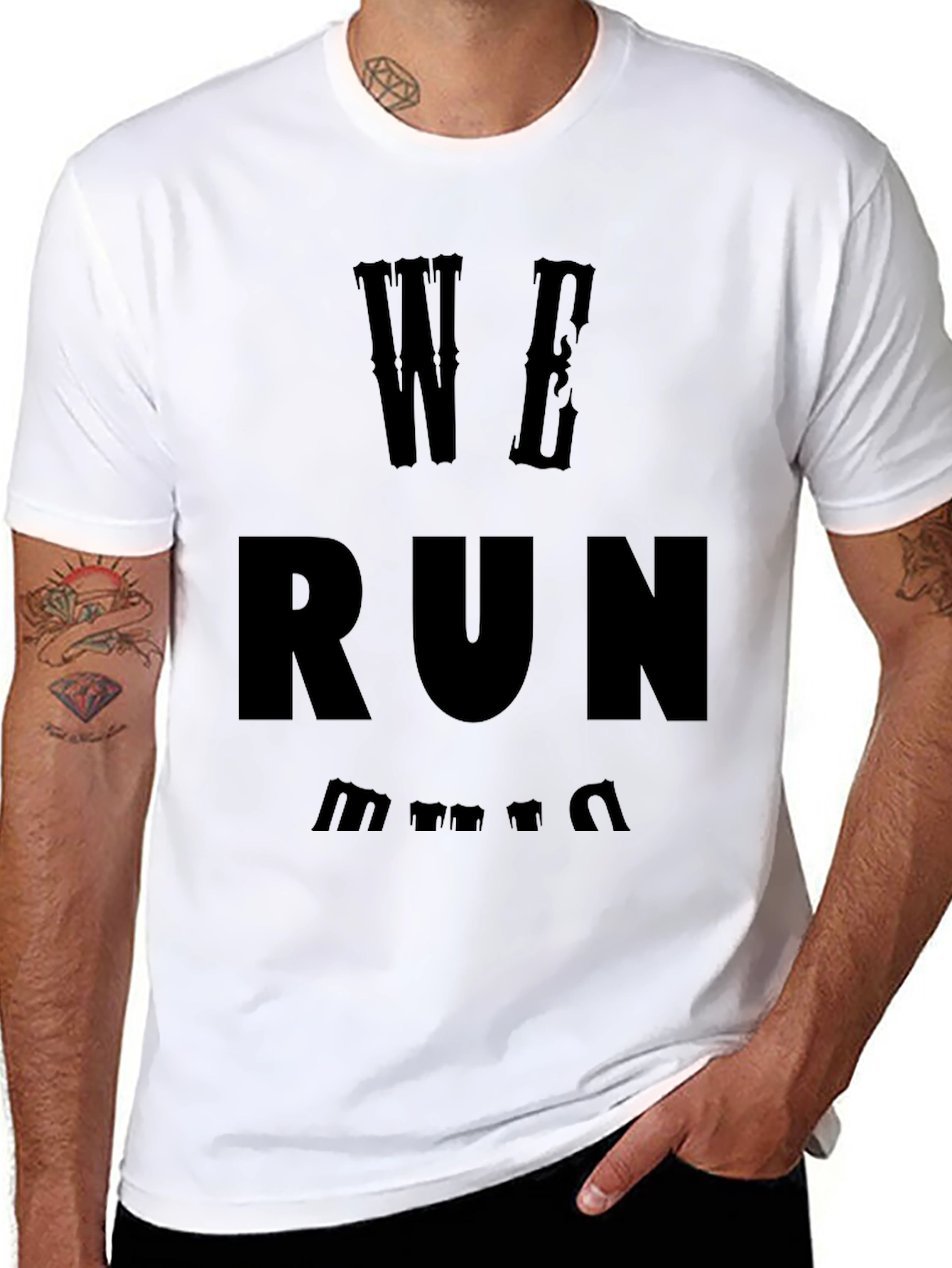 We Run T-Shirt - Black Graphic Tee